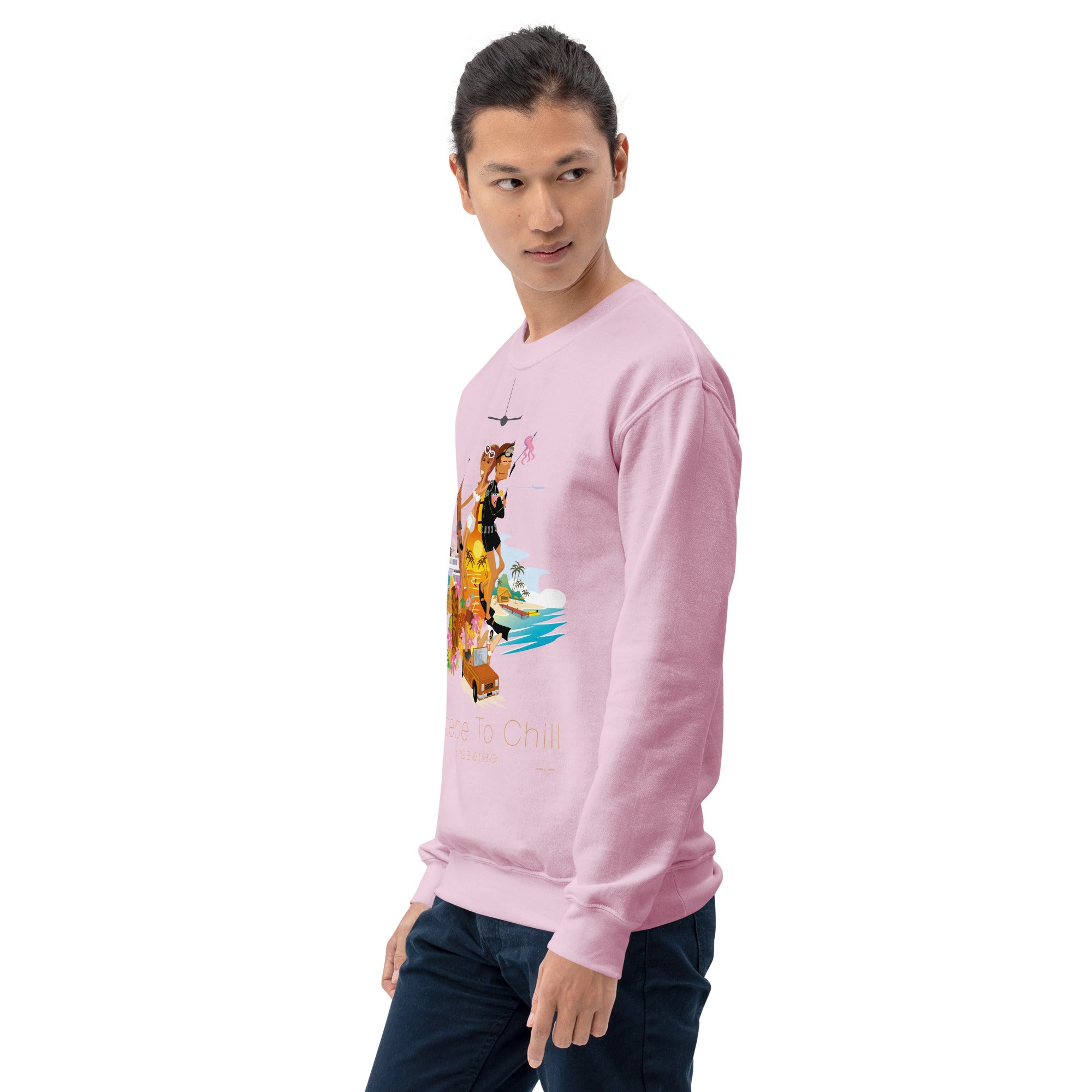 Sweat Unisexe à Col Rond License to Chill Vamos a la Playa sur couleurs claires