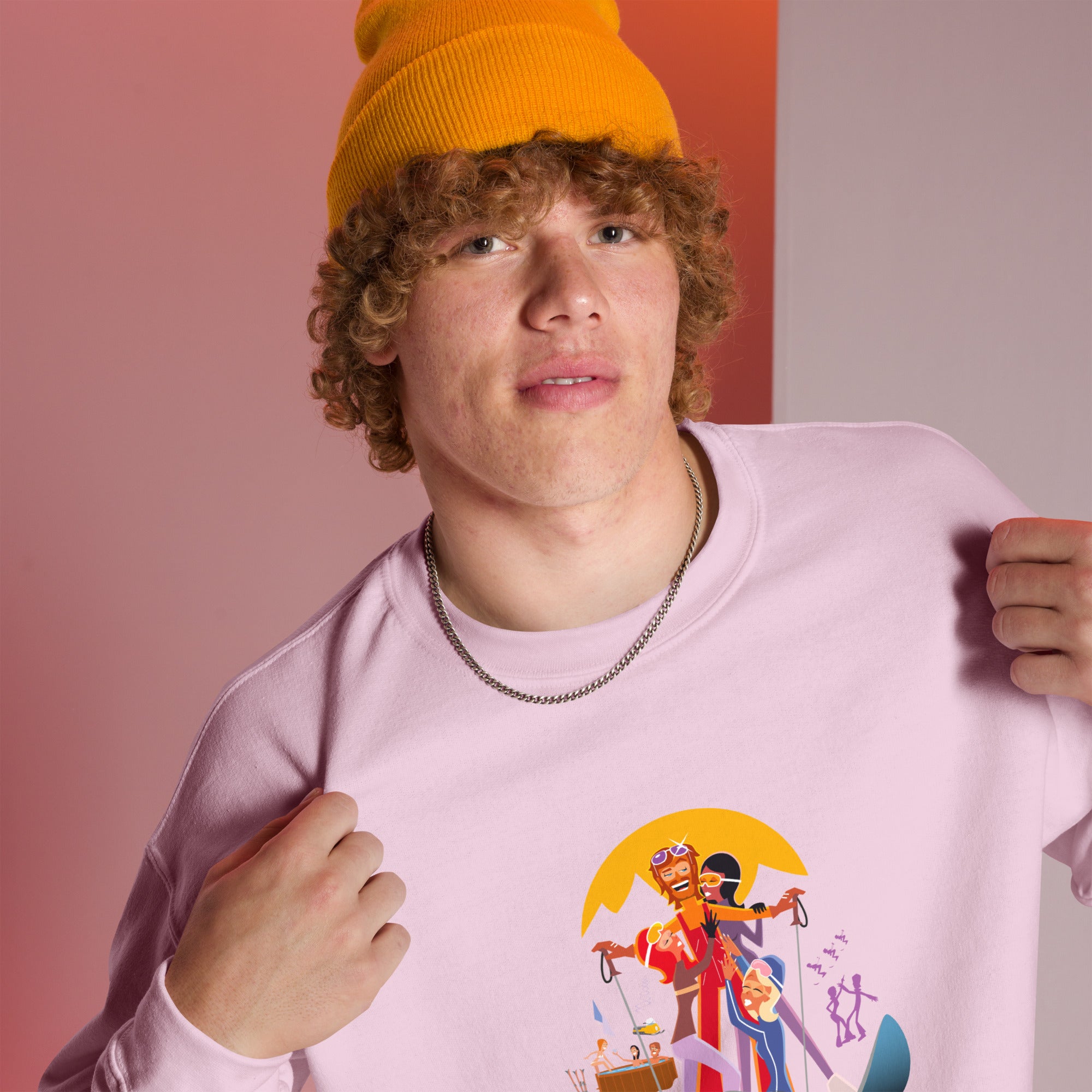 Sweat Unisexe à Col Rond Love Instructor First Lesson free sur couleurs claires