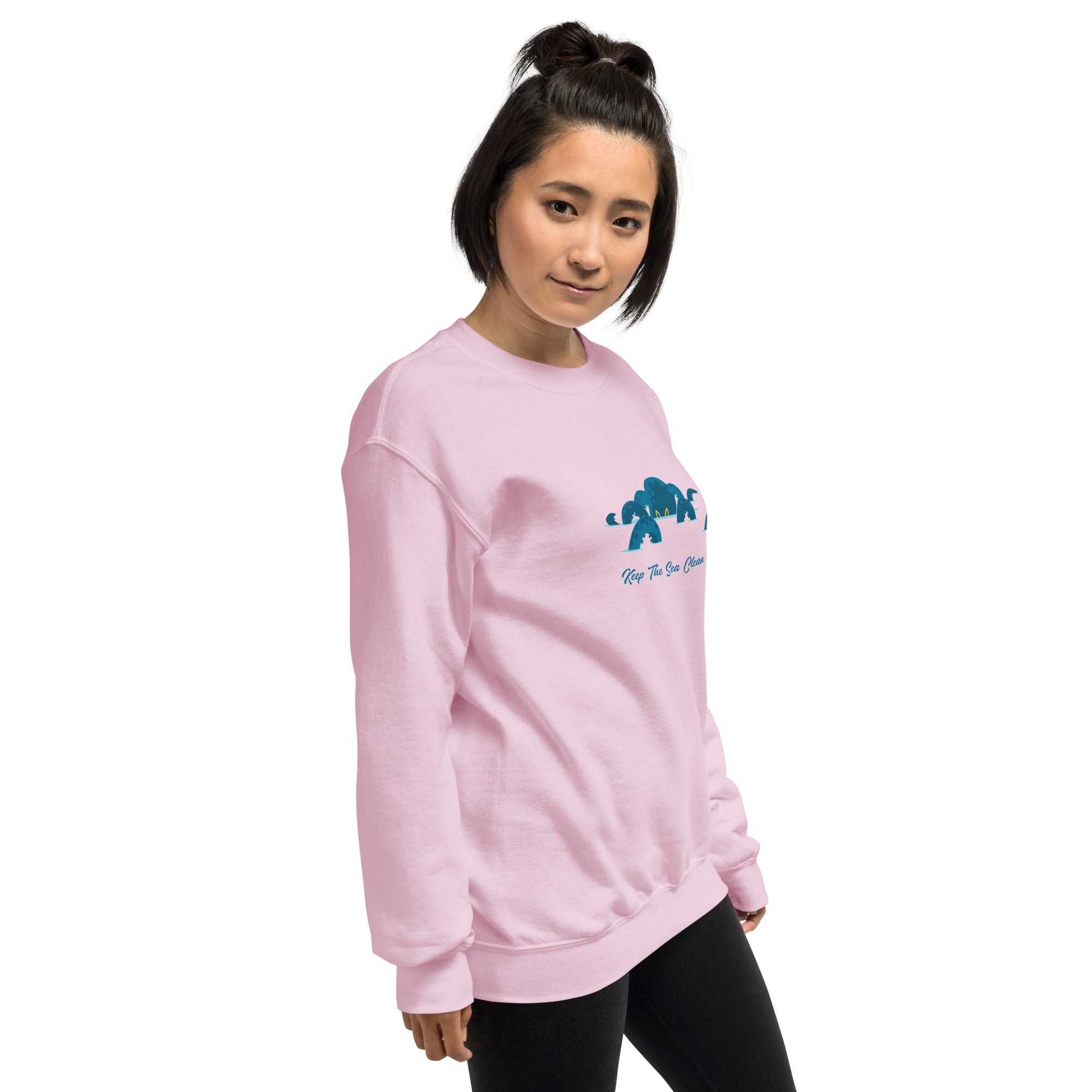 Sweat Unisexe à Col Rond Octopus Blue sur couleurs claires