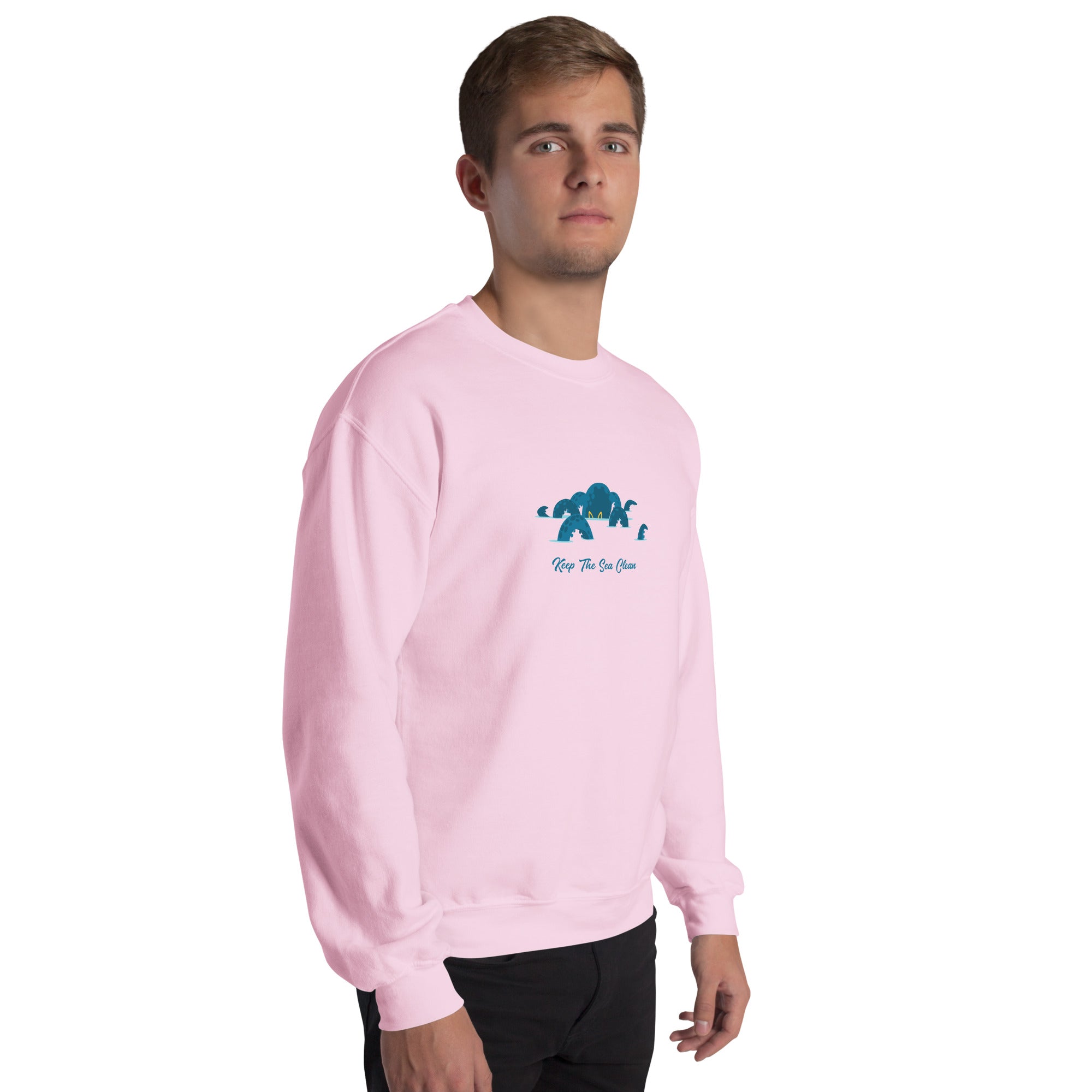 Sweat Unisexe à Col Rond Octopus Blue sur couleurs claires