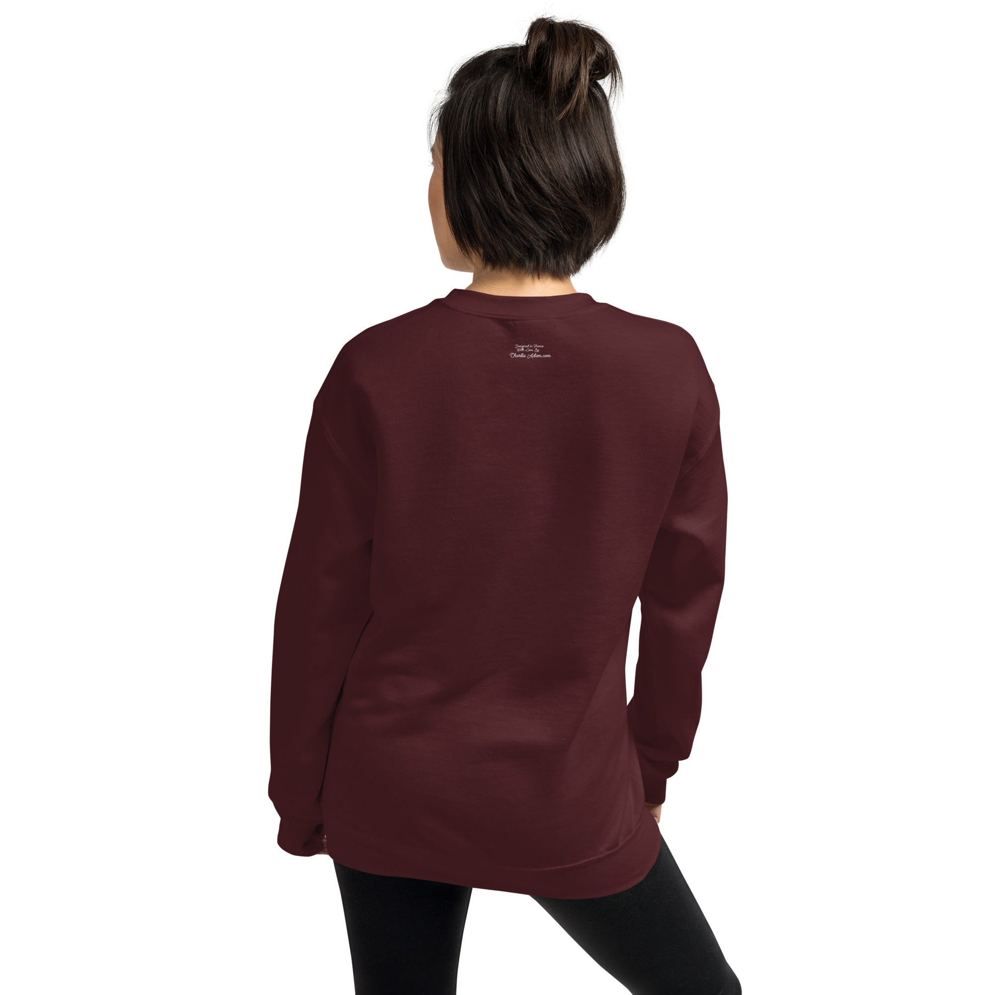 Unisex Sweatshirt Vespa Girl in St Tropez on dark colors