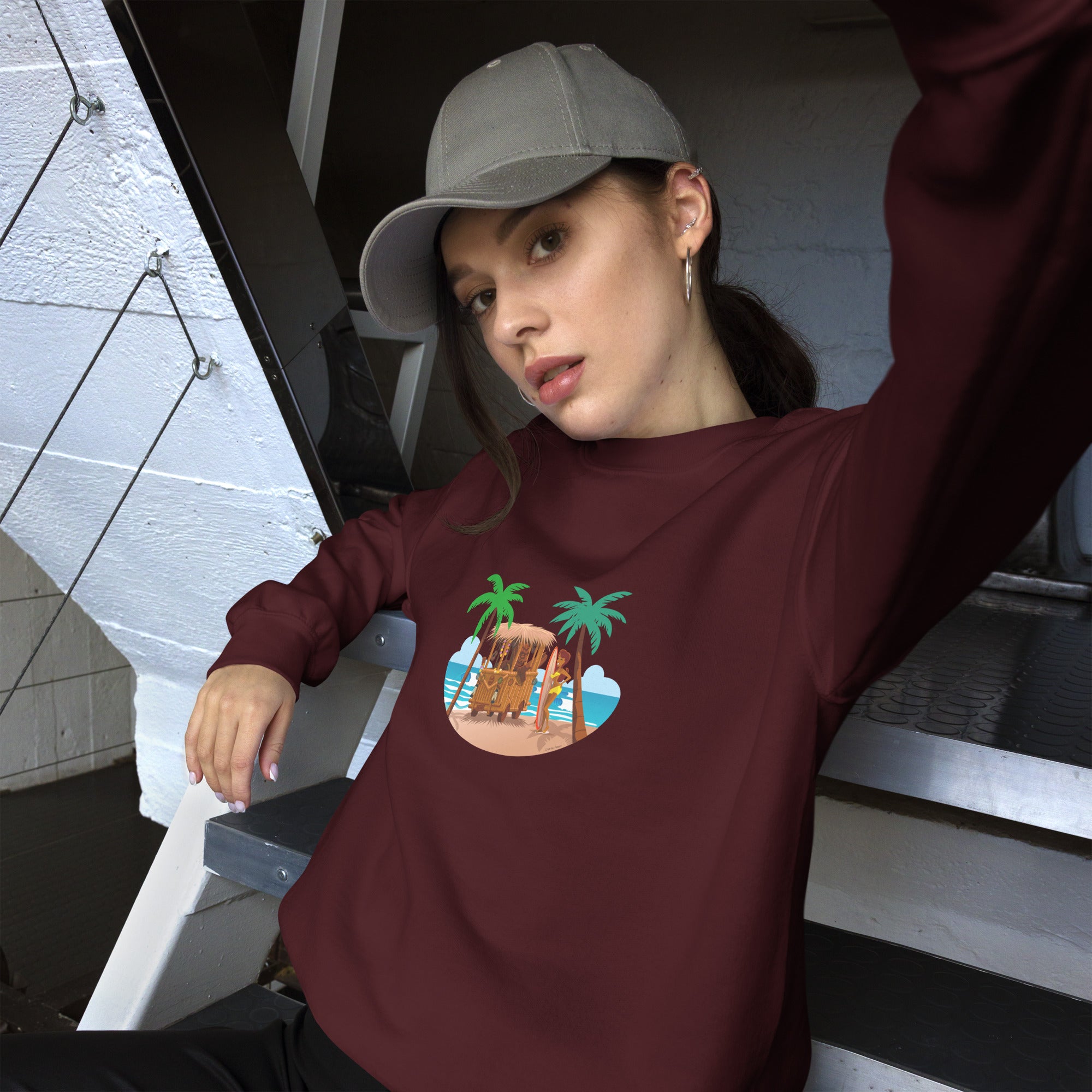 Unisex Sweatshirt Tiki Kombi on dark colors