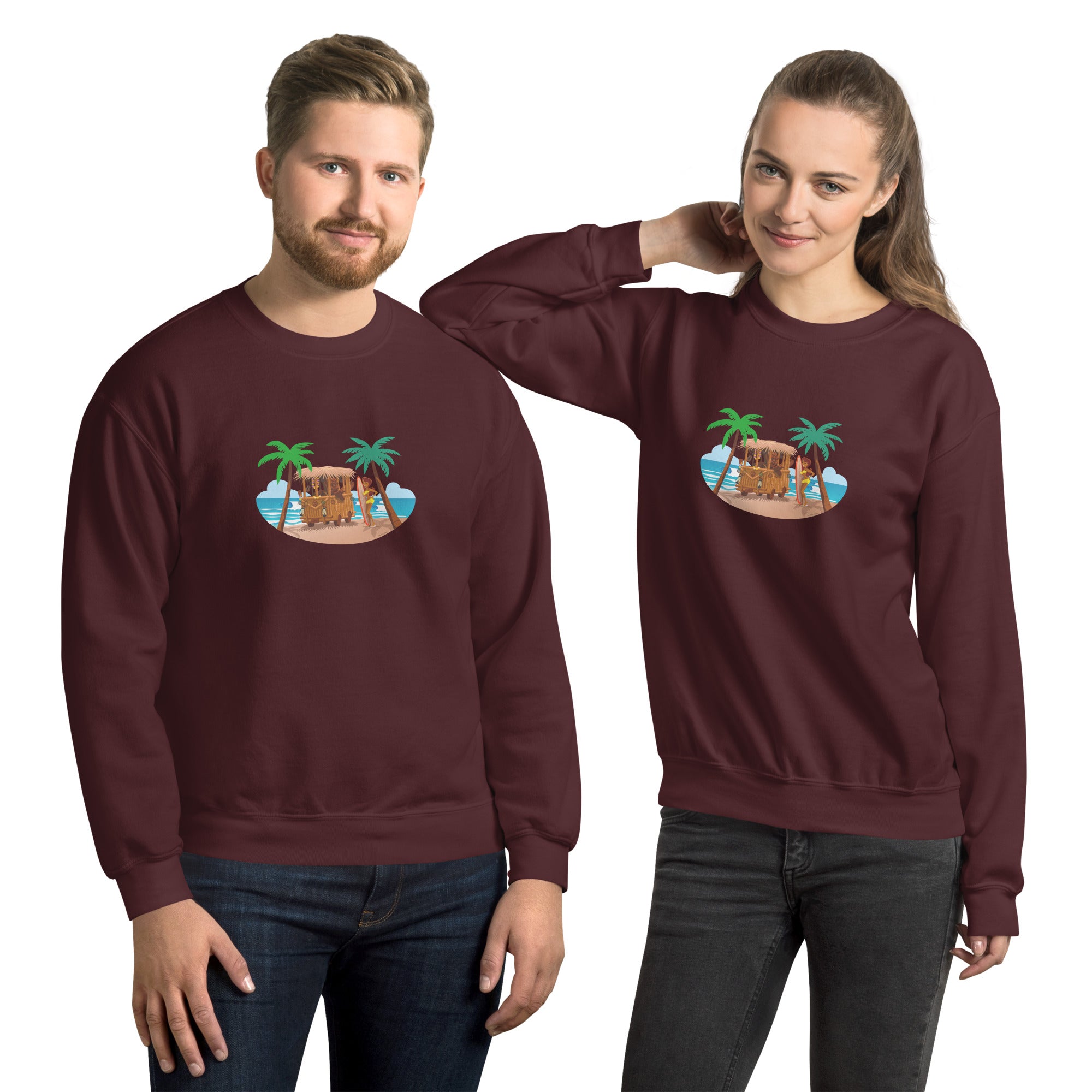 Unisex Sweatshirt Tiki Kombi on dark colors