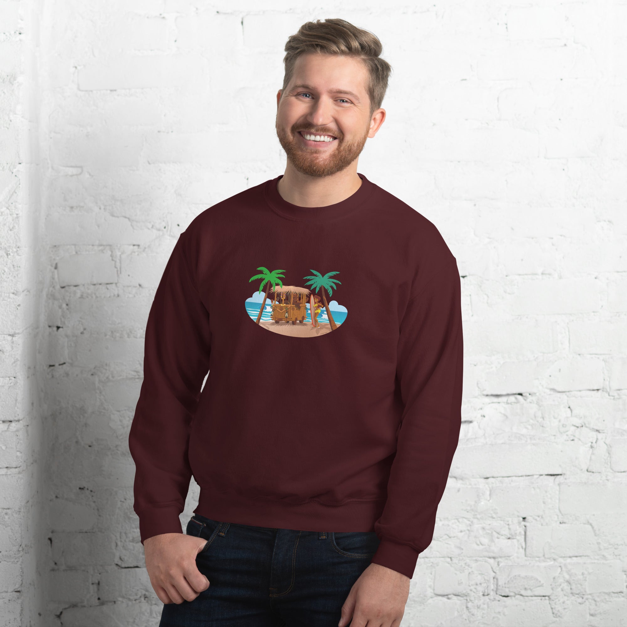 Unisex Sweatshirt Tiki Kombi on dark colors