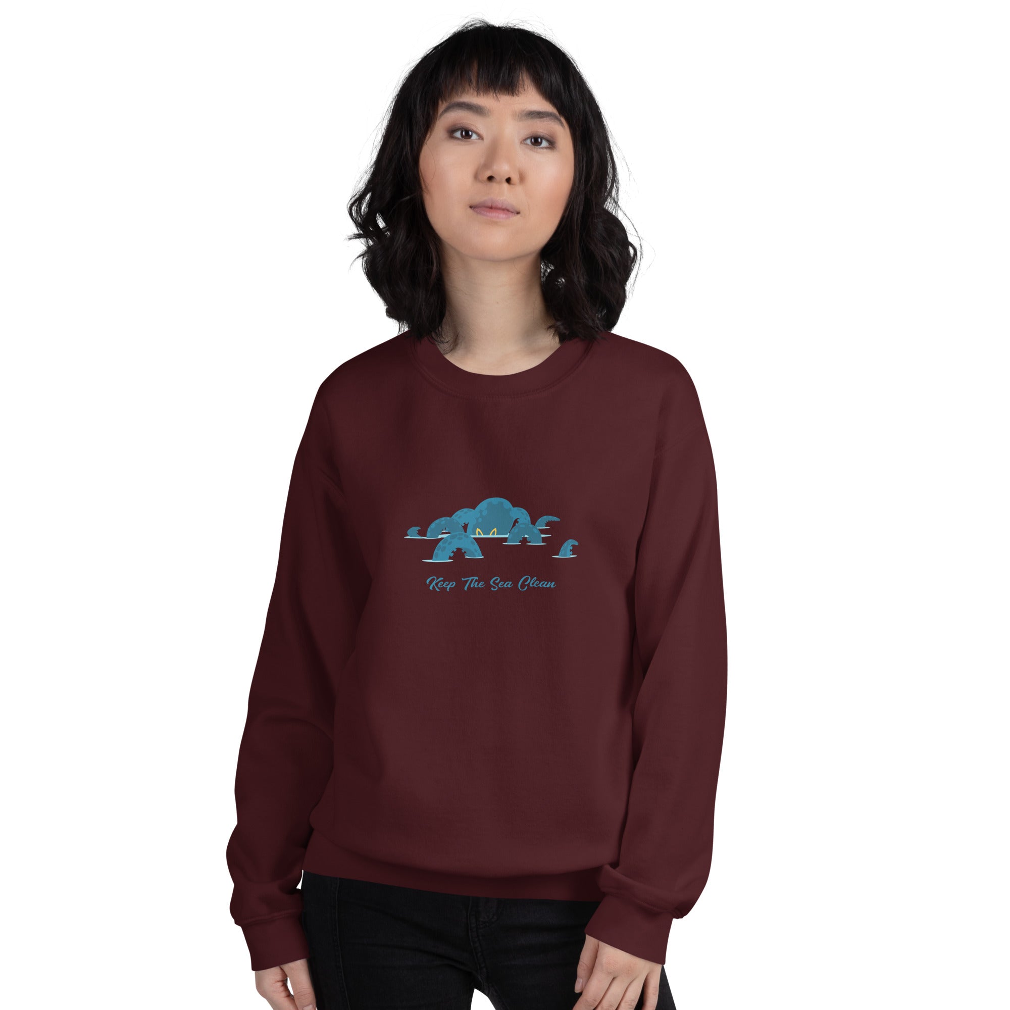 Unisex Sweatshirt Octopus Blue on dark colors