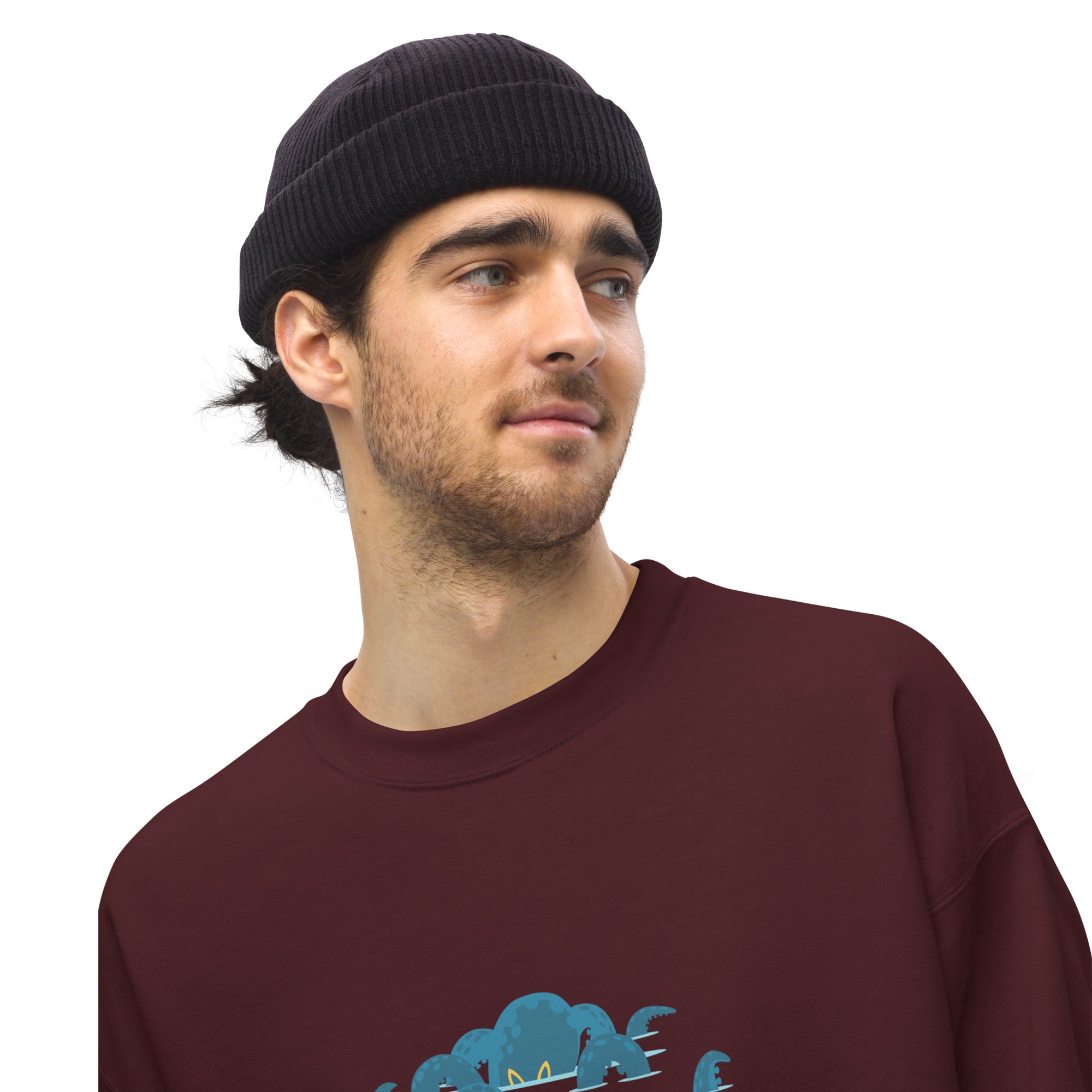 Unisex Sweatshirt Octopus Blue on dark colors