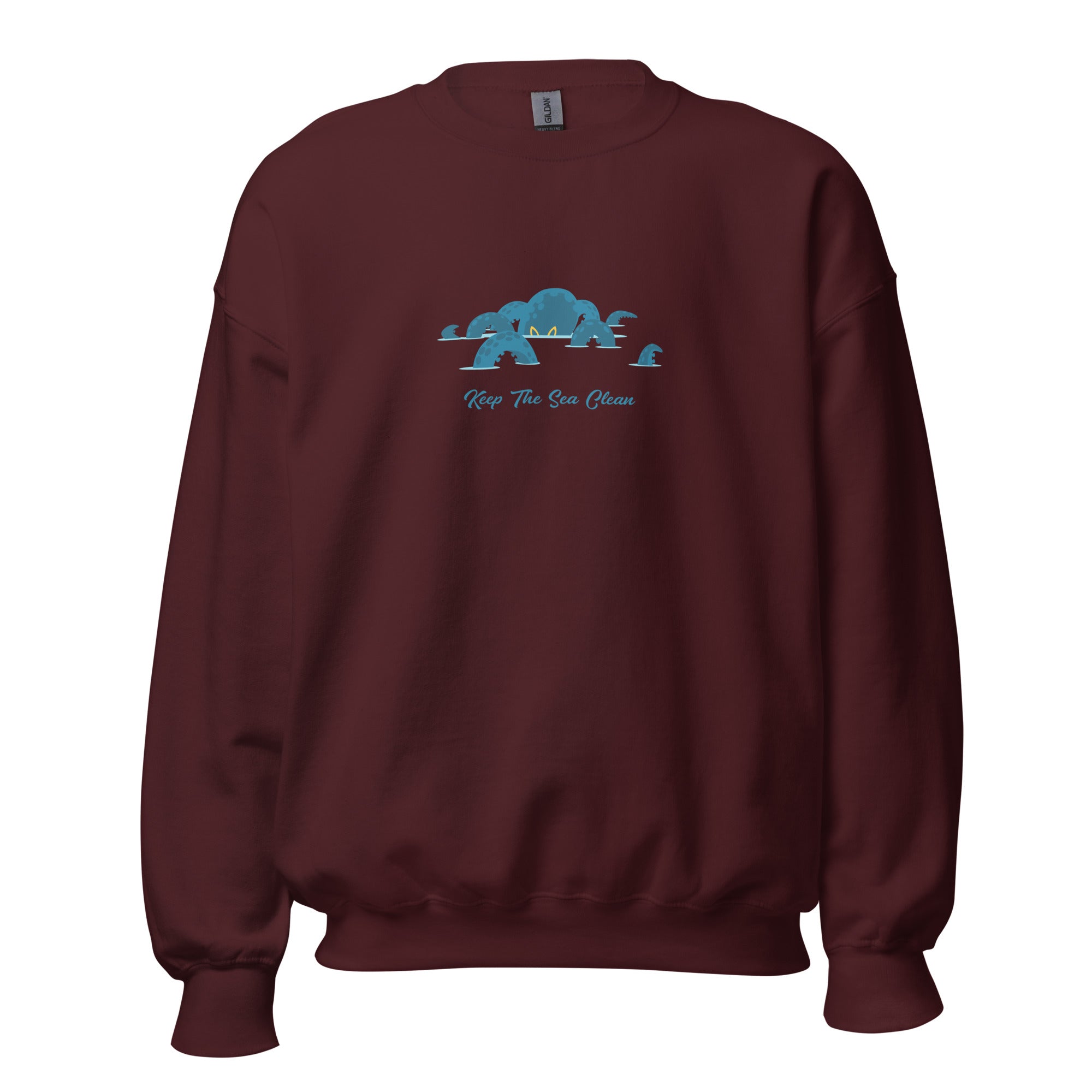 Unisex Sweatshirt Octopus Blue on dark colors