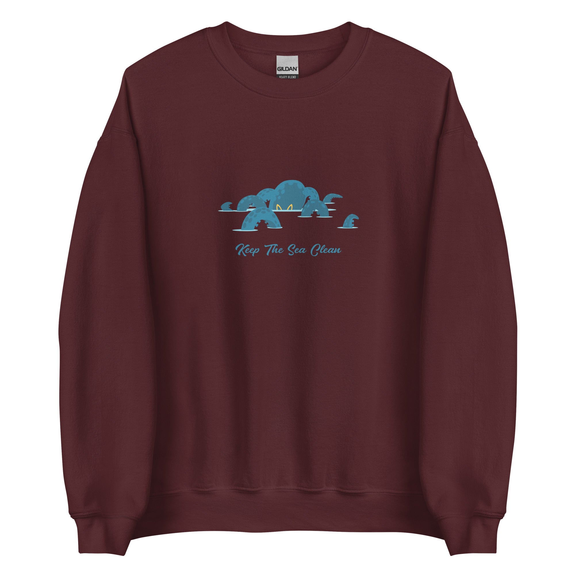 Unisex Sweatshirt Octopus Blue on dark colors