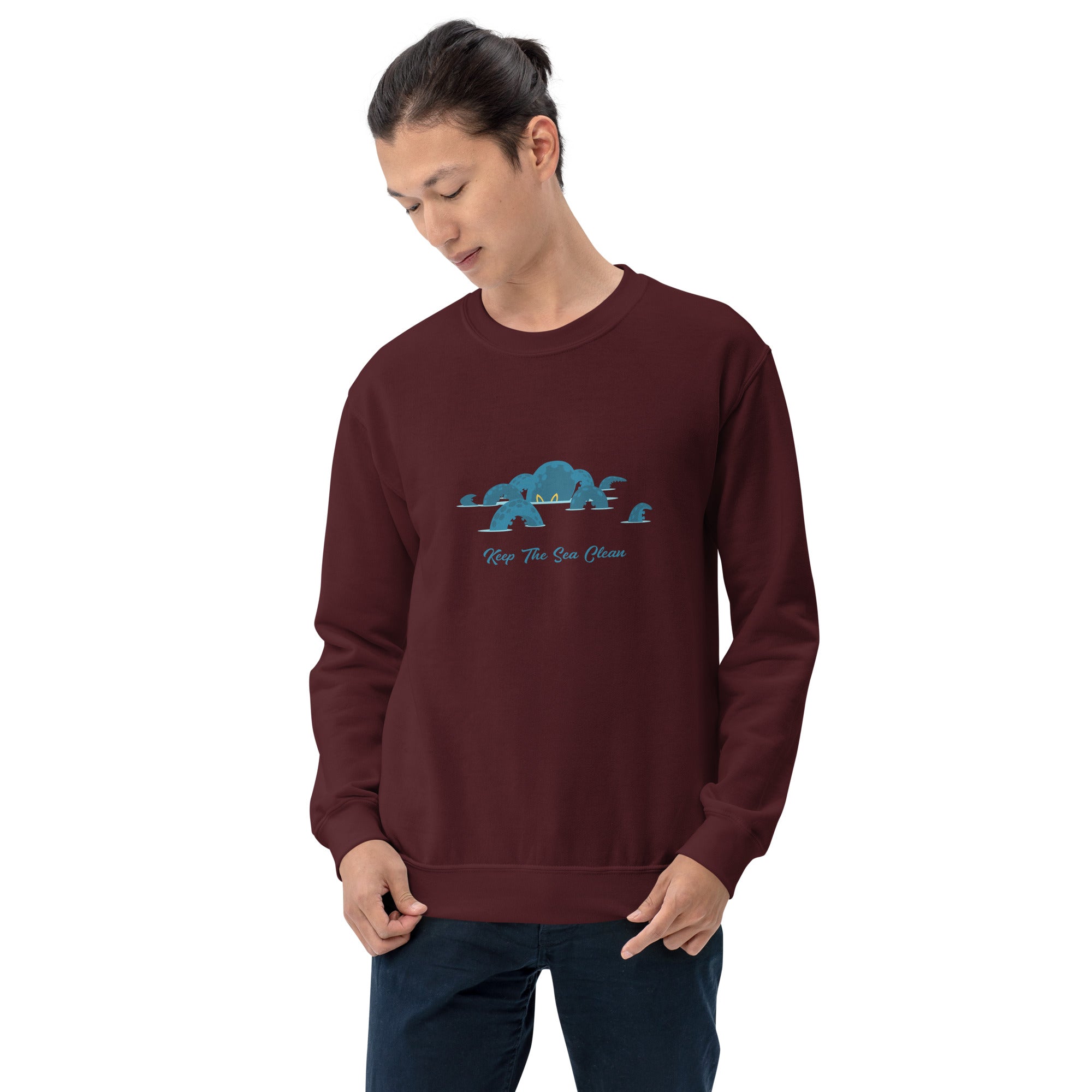 Unisex Sweatshirt Octopus Blue on dark colors