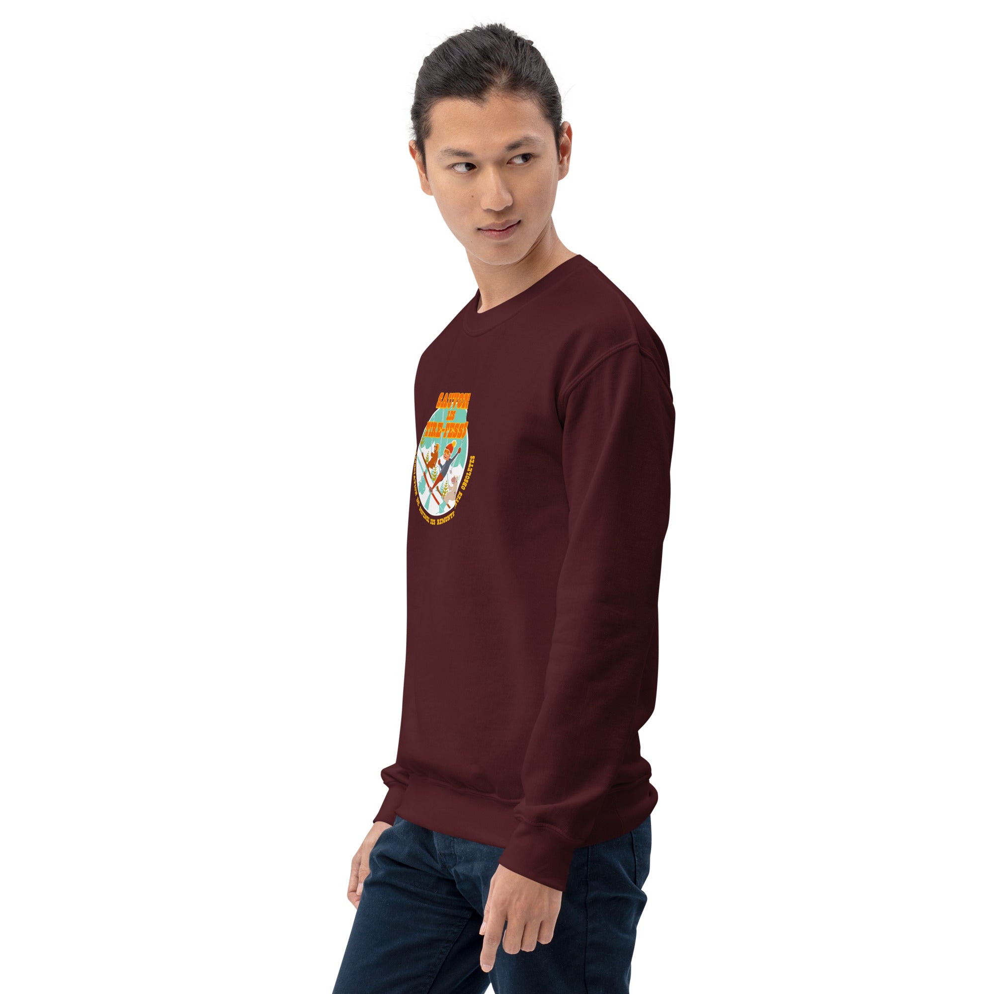 Sweat Unisexe à Col Rond Sauvons les Tires-fesses sur couleurs foncées (face & dos)