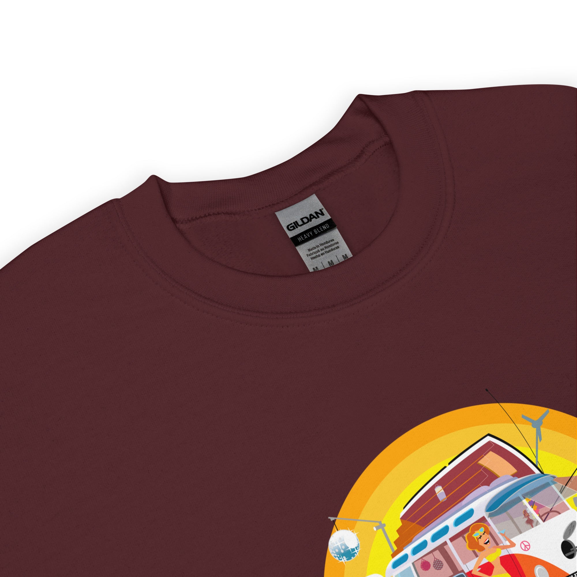 Sweat Unisexe à Col Rond Ultra Combi Home is where you park it sur couleurs foncées