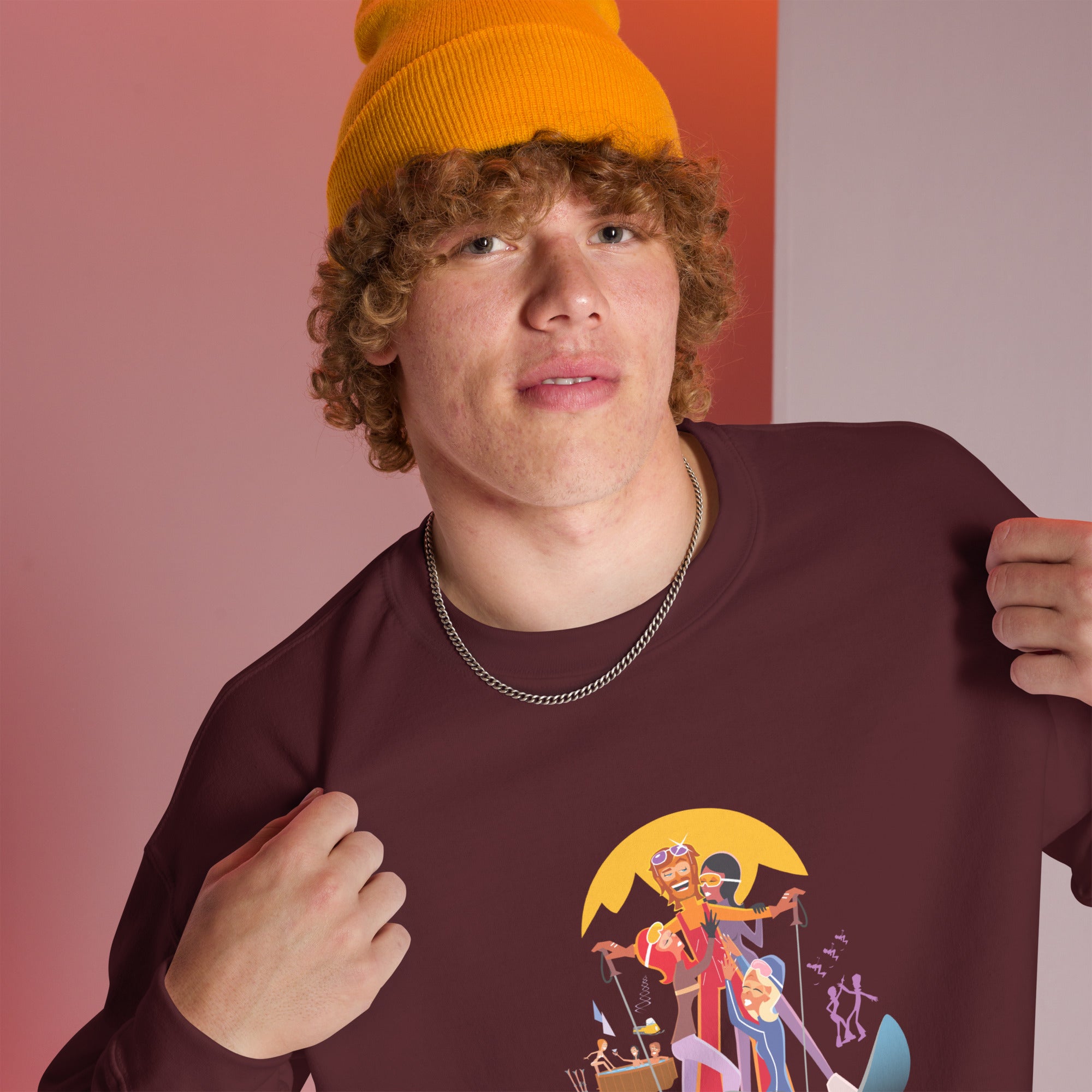 Sweat Unisexe à Col Rond Love Instructor First Lesson free sur couleurs foncées