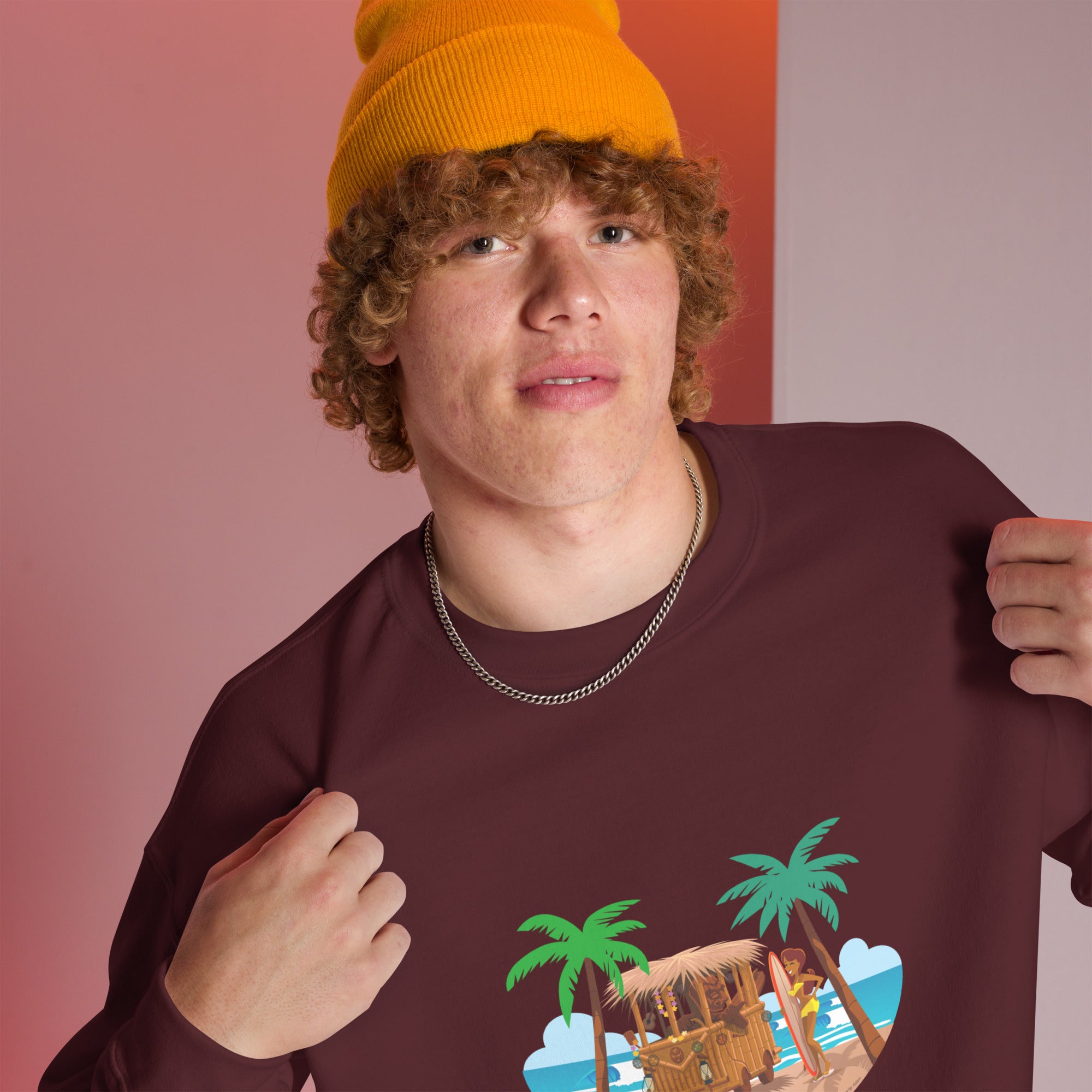 Unisex Sweatshirt Tiki Kombi on dark colors
