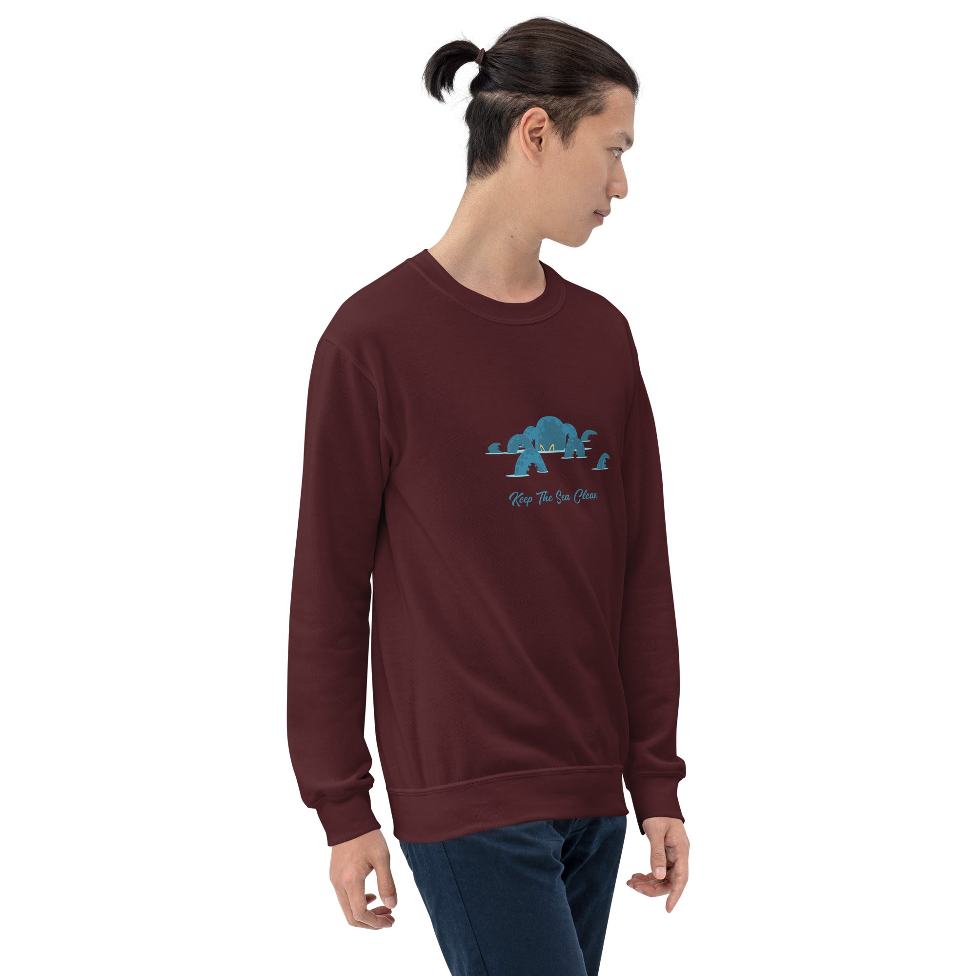 Unisex Sweatshirt Octopus Blue on dark colors