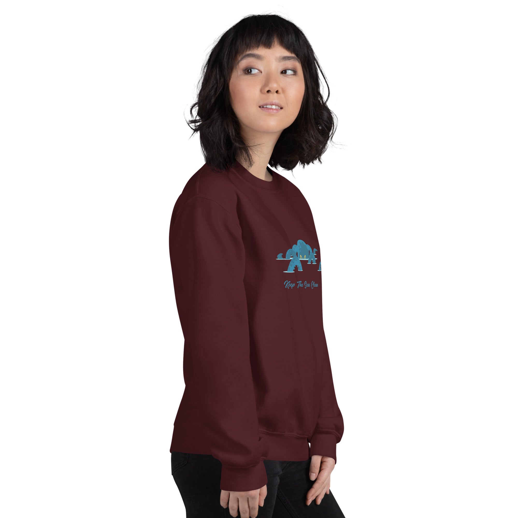 Unisex Sweatshirt Octopus Blue on dark colors