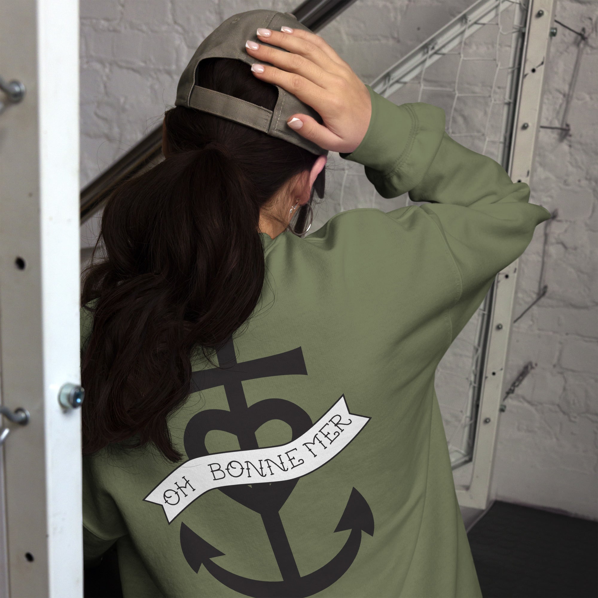 Sweat Unisexe à Col Rond Oh Bonne Mer 1 (face & dos)