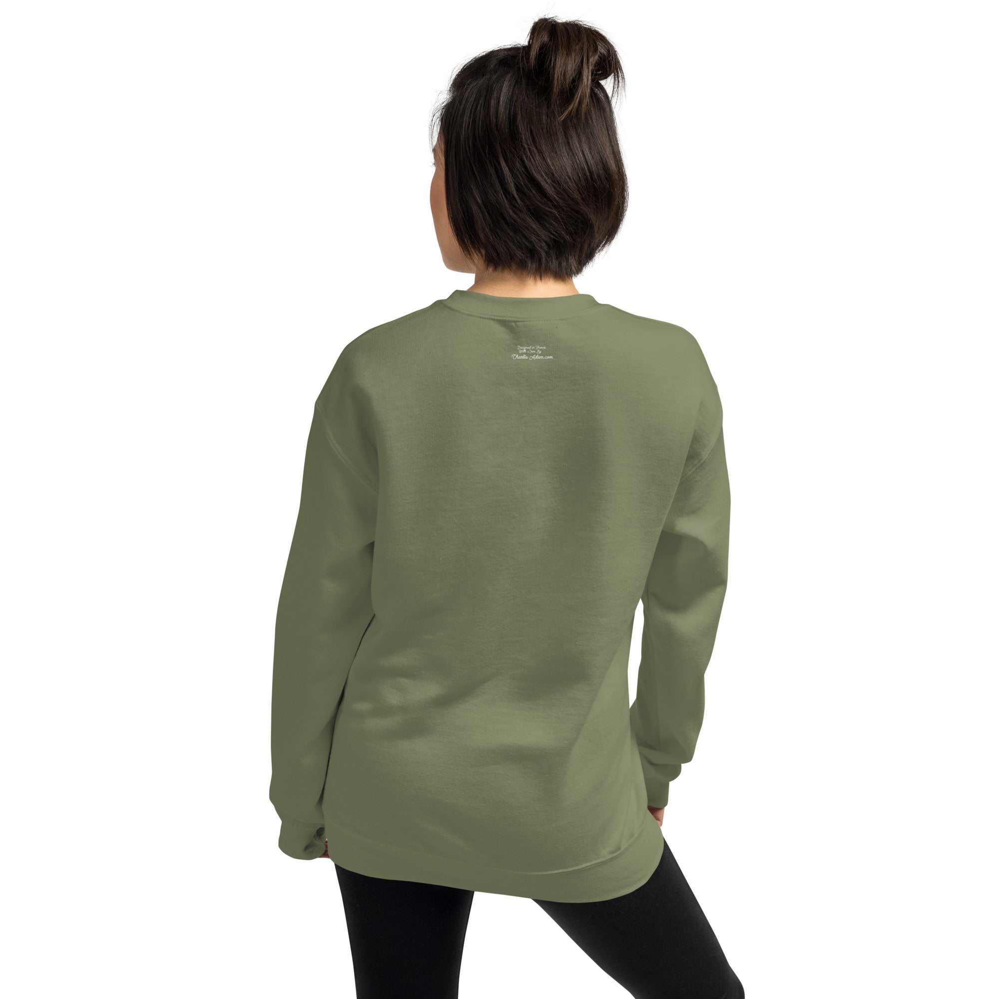 Unisex Sweatshirt Vespa Girl in St Tropez on dark colors