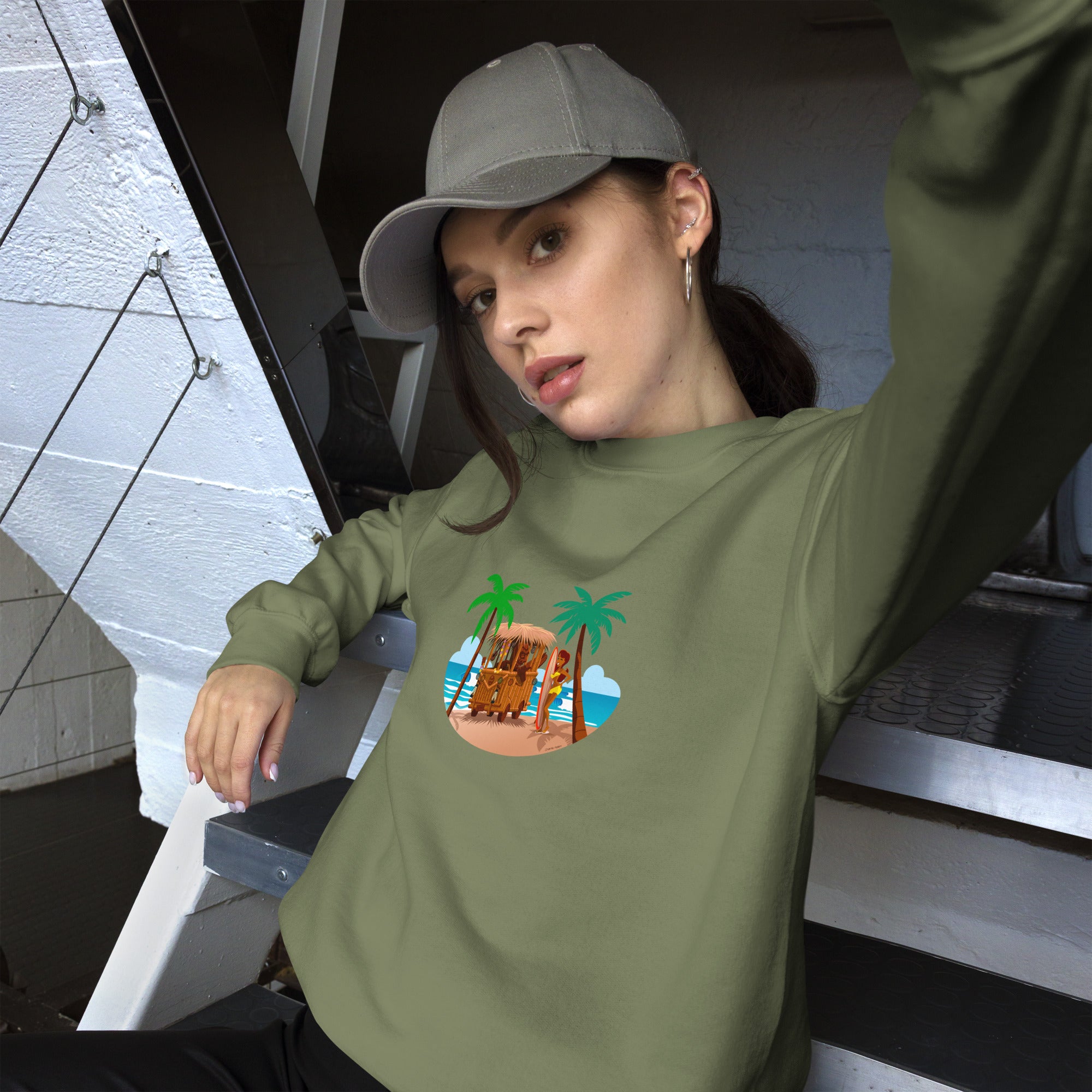 Unisex Sweatshirt Tiki Kombi on dark colors