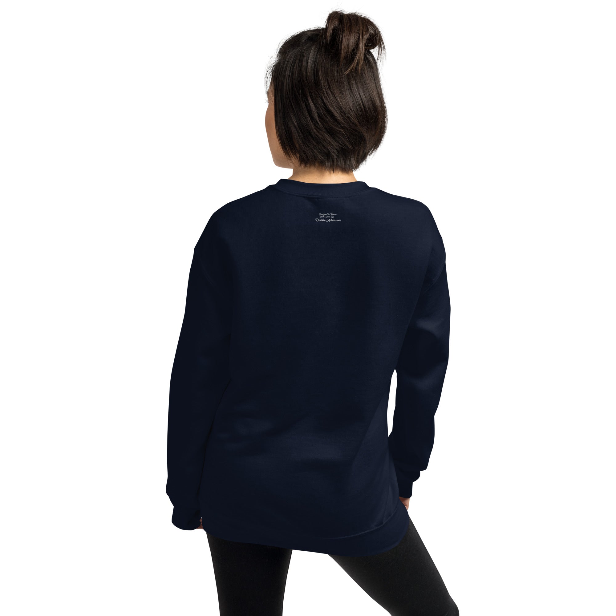 Unisex Sweatshirt Vespa Girl in St Tropez on dark colors