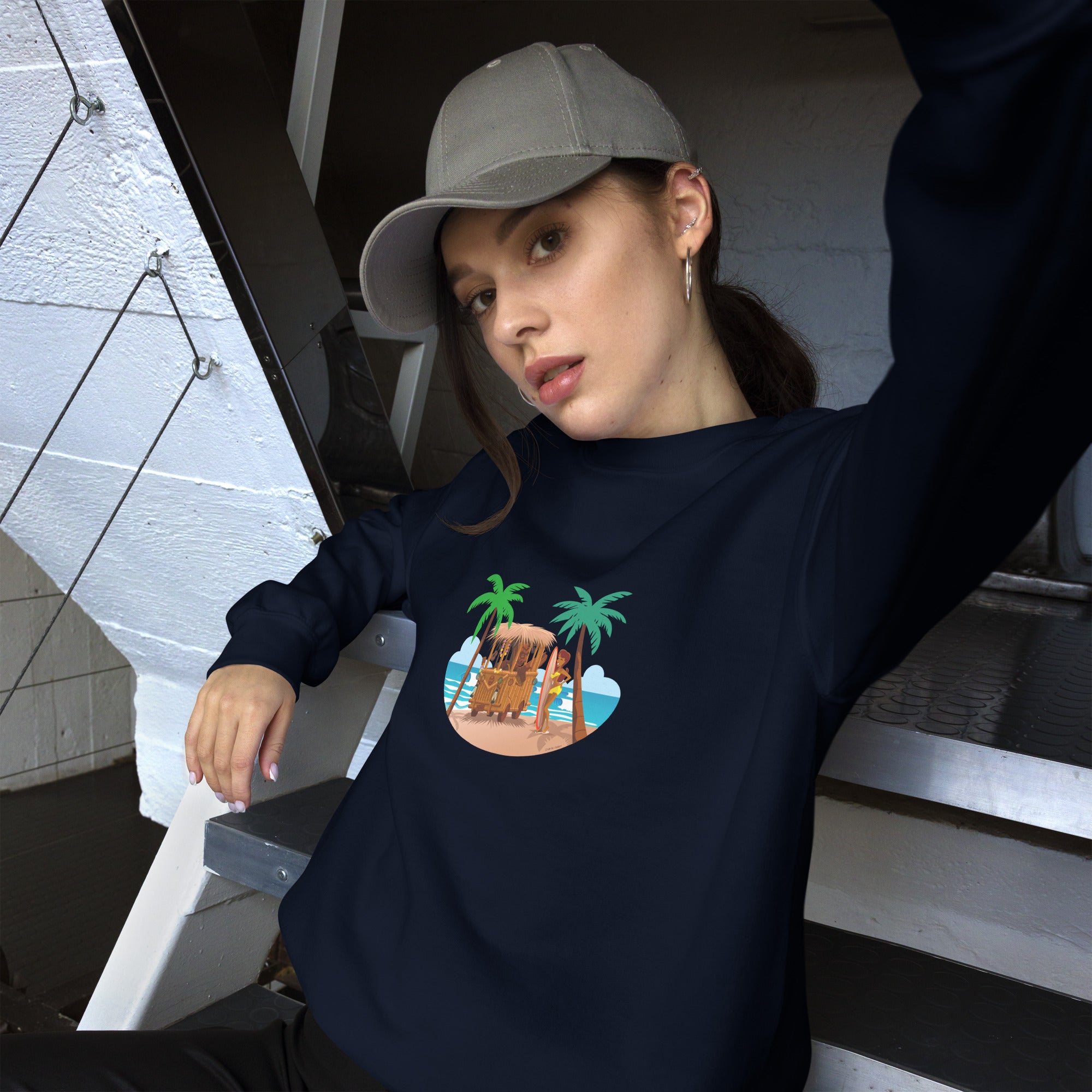 Unisex Sweatshirt Tiki Kombi on dark colors