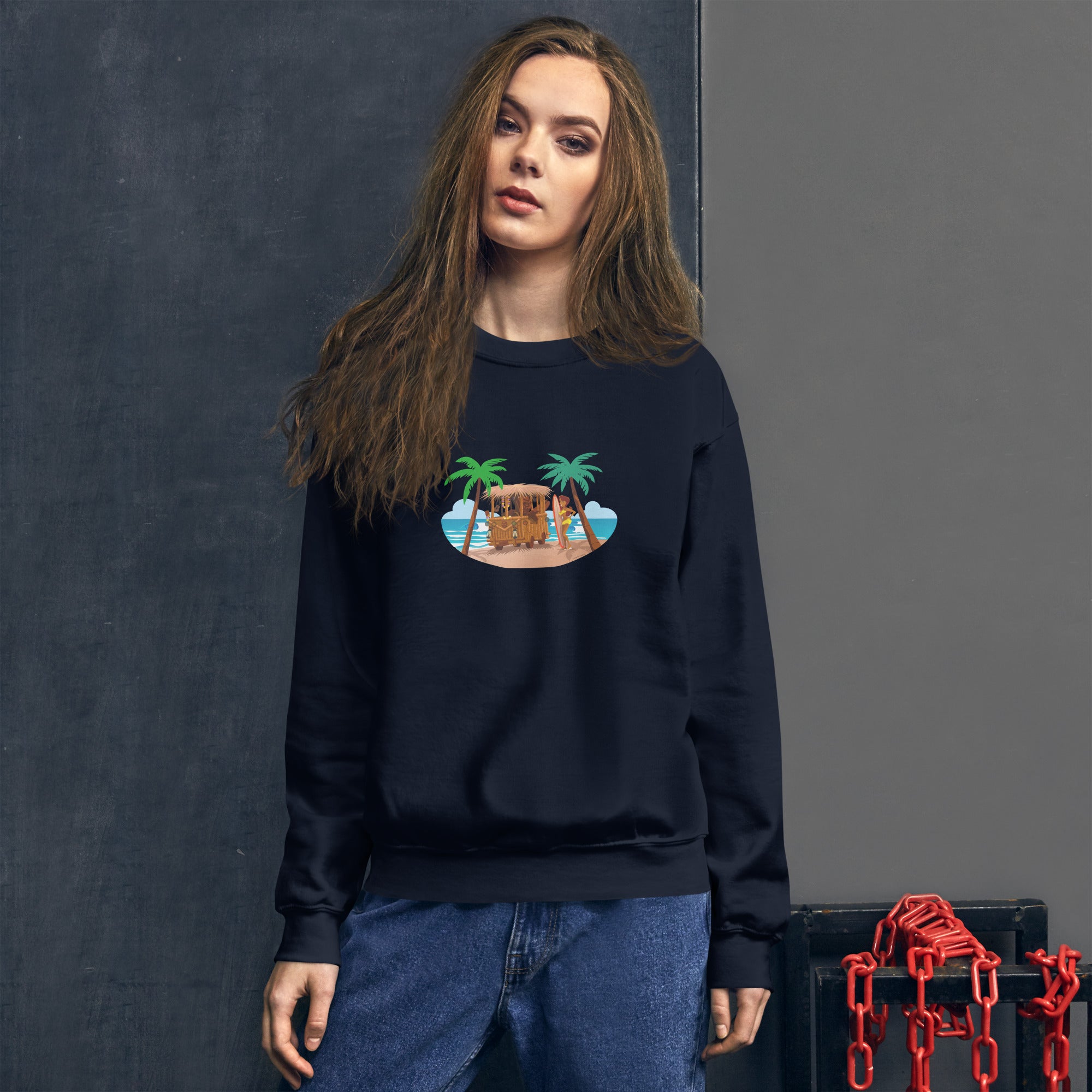 Unisex Sweatshirt Tiki Kombi on dark colors
