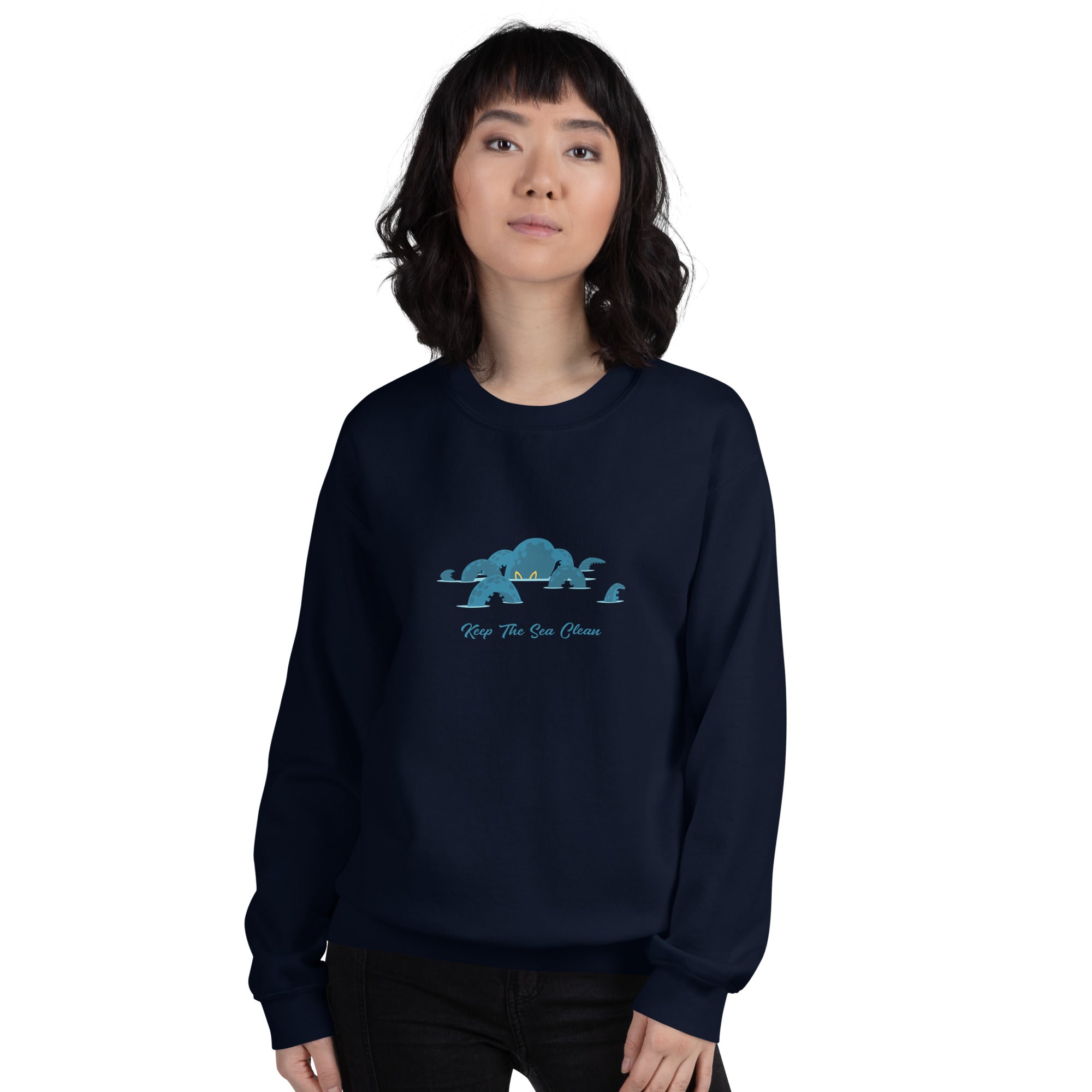Unisex Sweatshirt Octopus Blue on dark colors