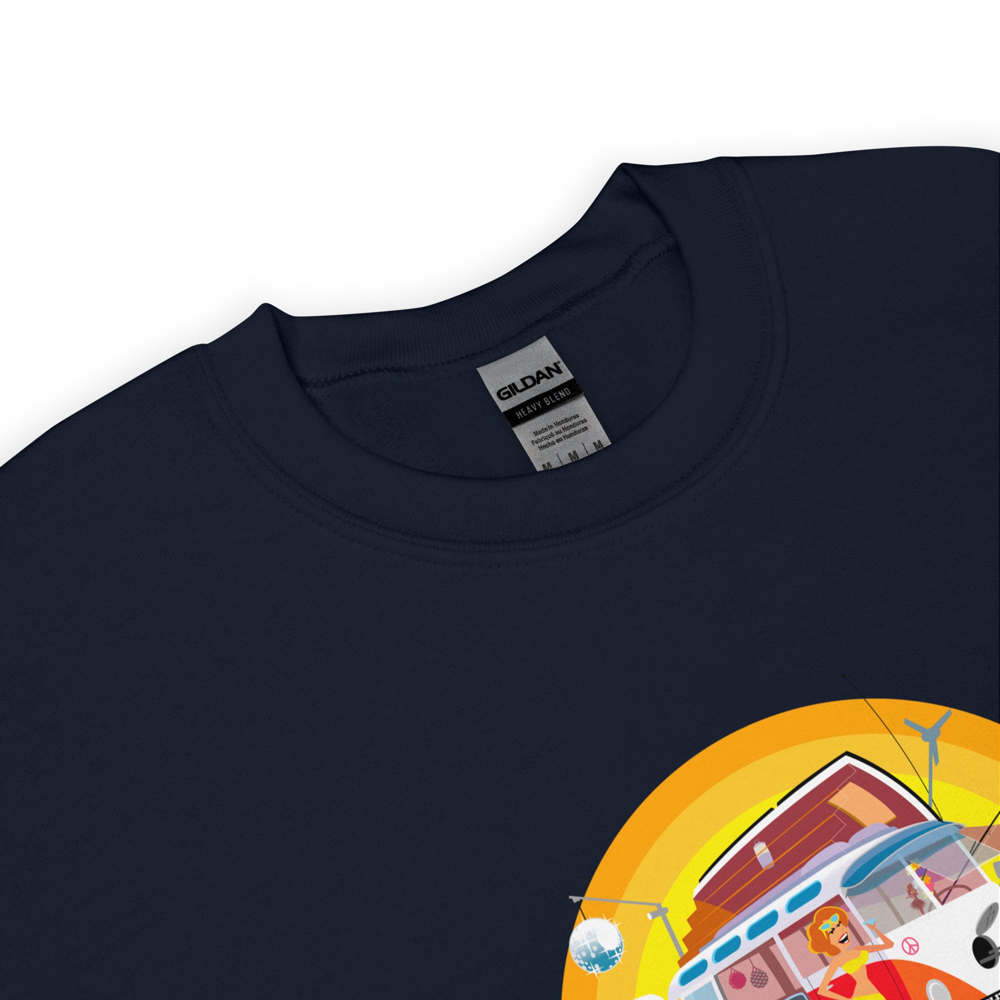 Sweat Unisexe à Col Rond Ultra Combi Home is where you park it sur couleurs foncées