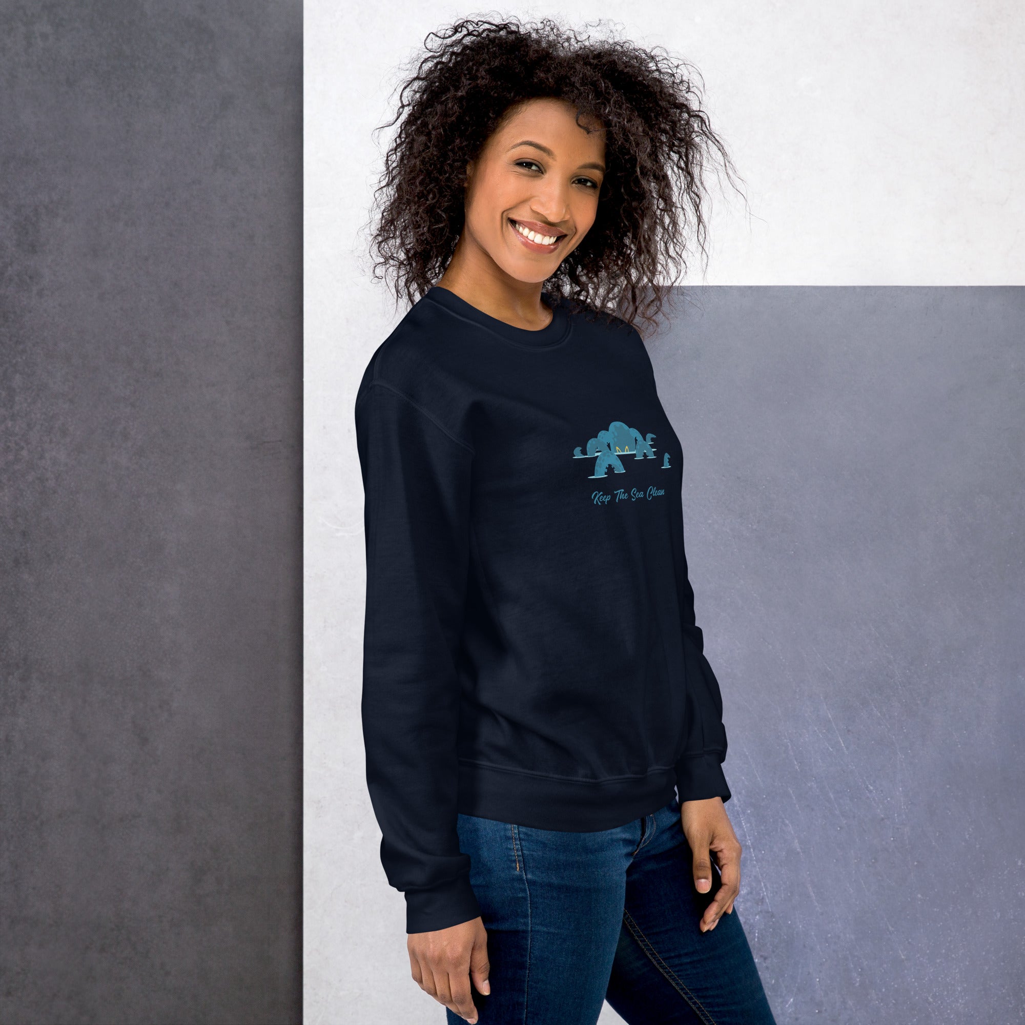 Unisex Sweatshirt Octopus Blue on dark colors