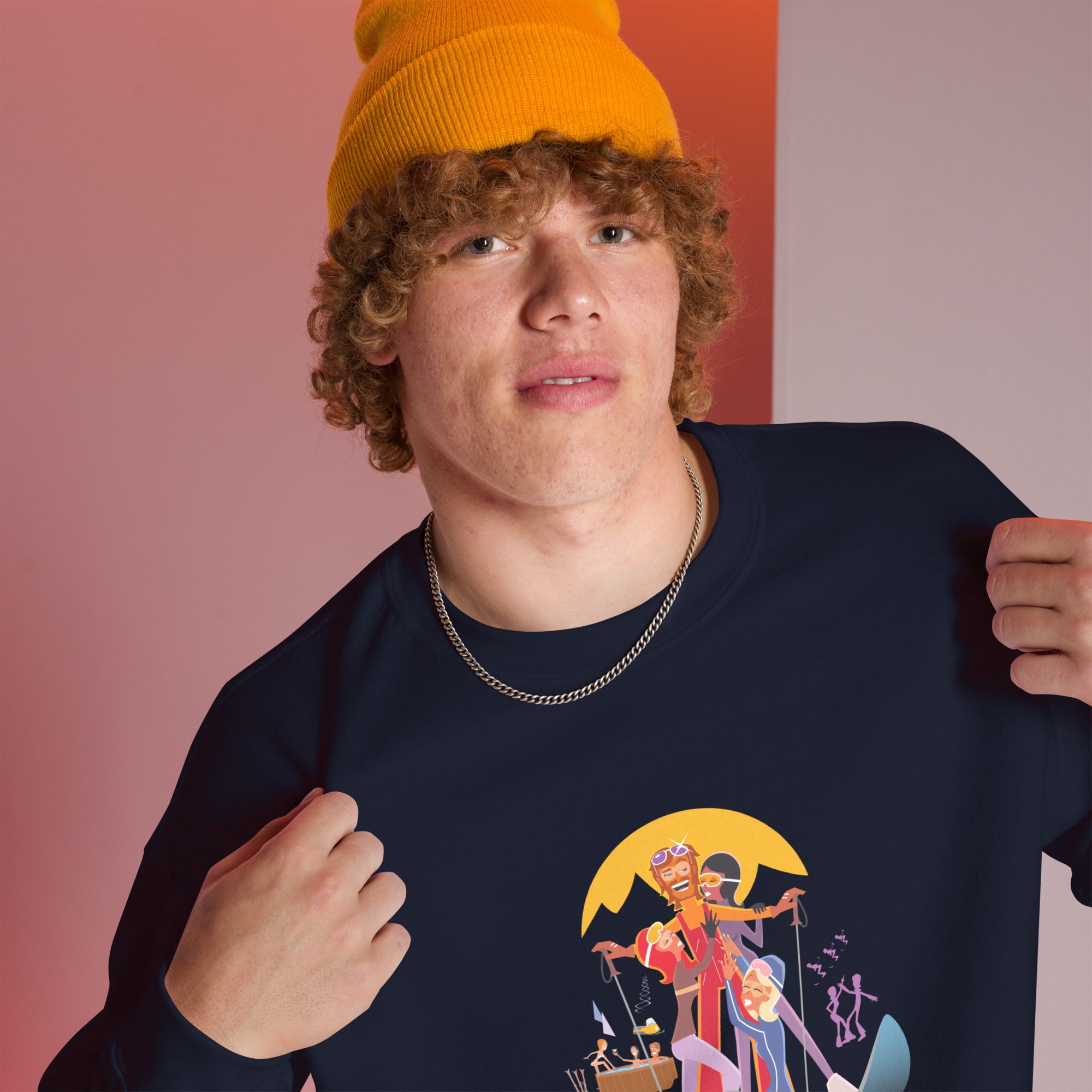 Sweat Unisexe à Col Rond Love Instructor First Lesson free sur couleurs foncées