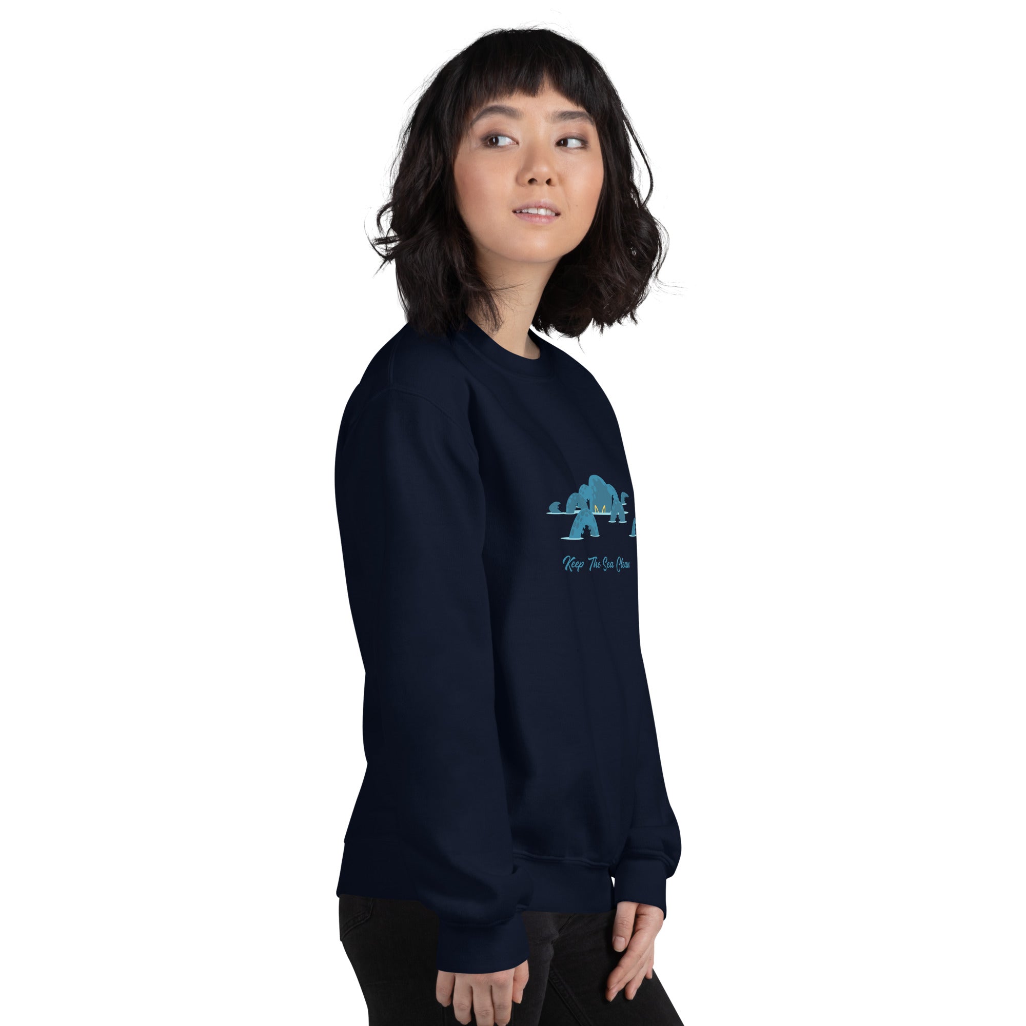 Unisex Sweatshirt Octopus Blue on dark colors