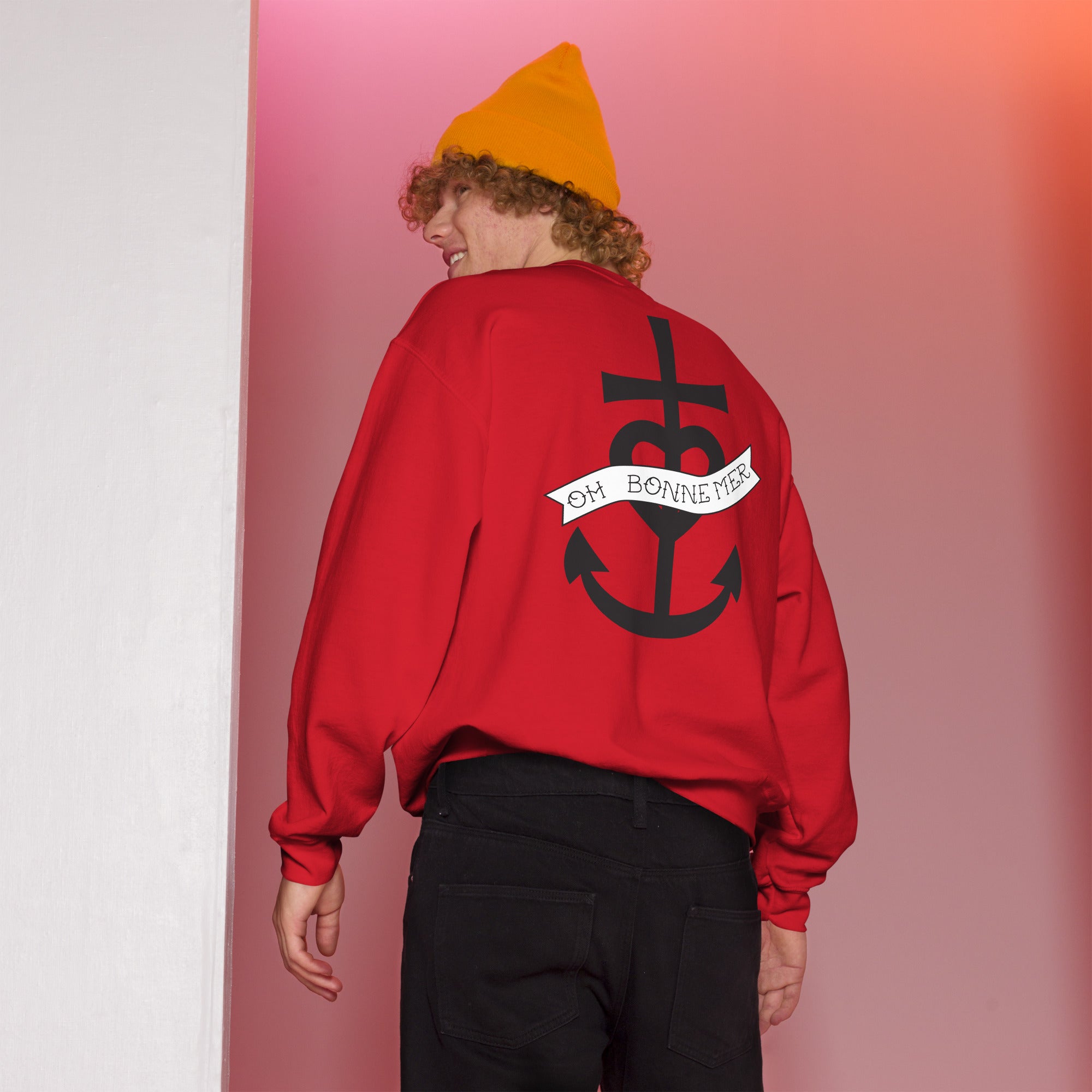 Sweat Unisexe à Col Rond Oh Bonne Mer 1 (face & dos)