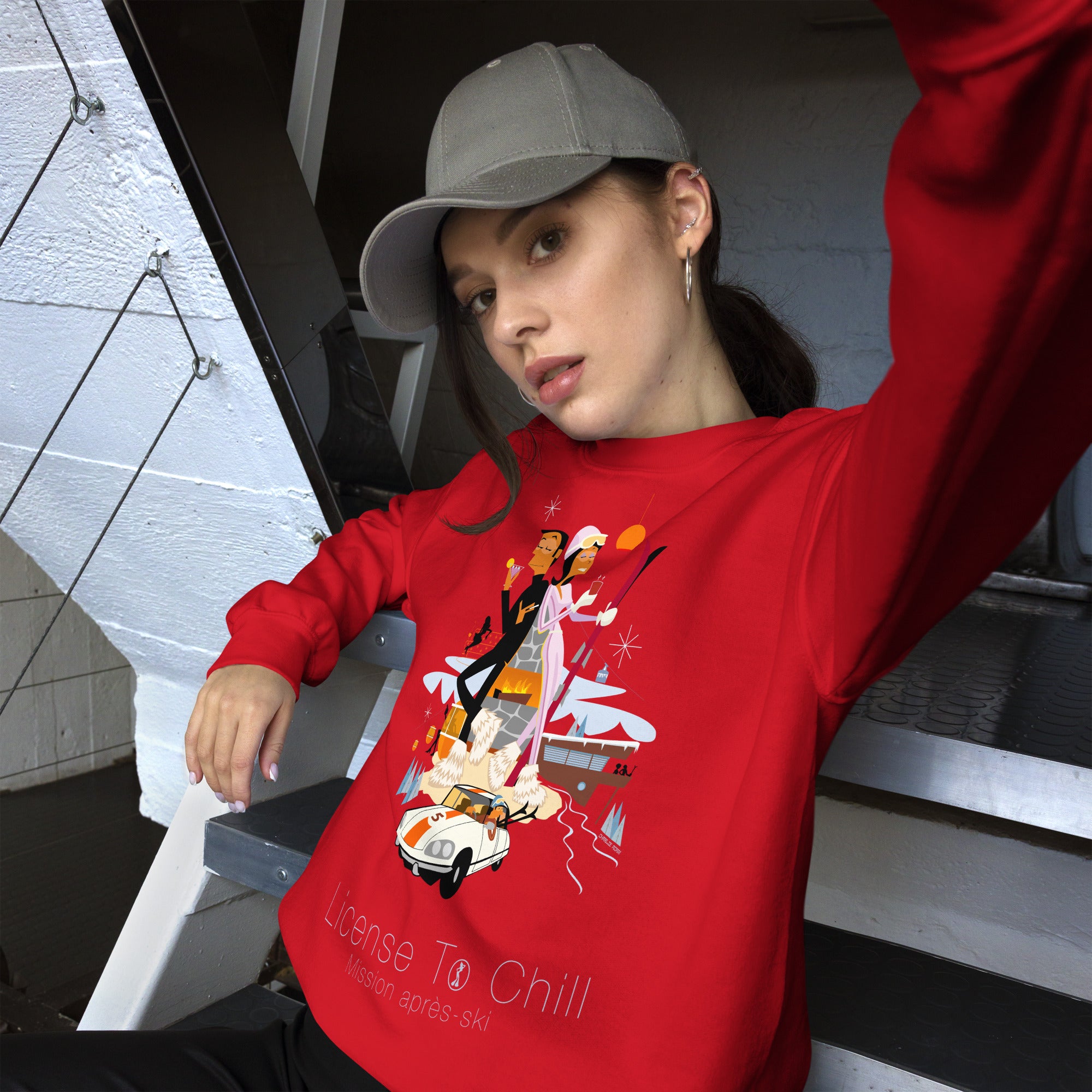 Unisex Sweatshirt License To Chill Mission Après-Ski on light colors