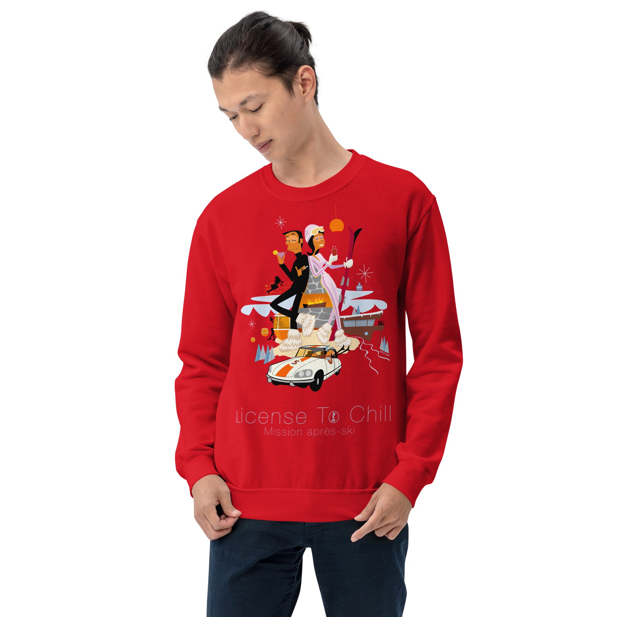 Unisex Sweatshirt License To Chill Mission Après-Ski on light colors