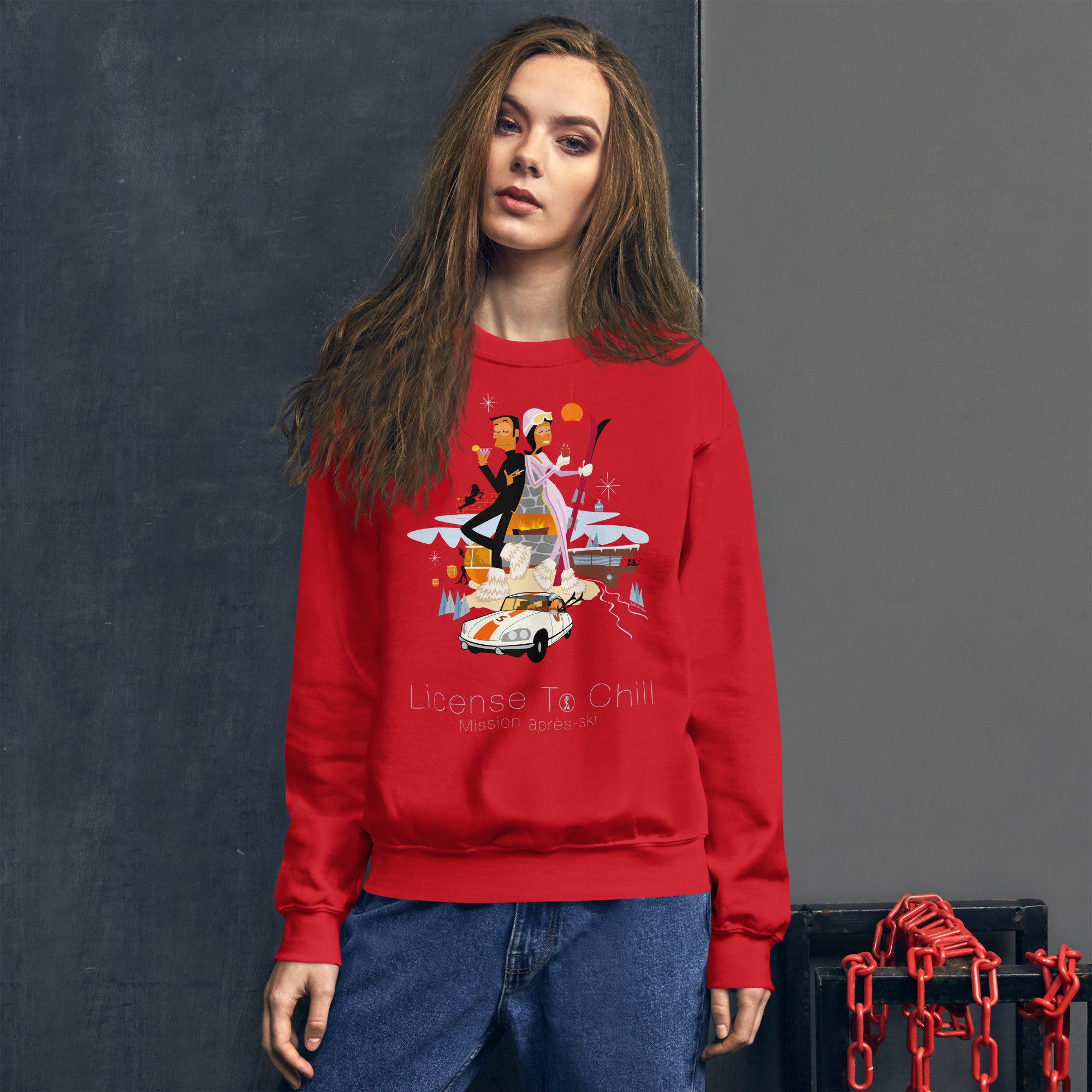 Unisex Sweatshirt License To Chill Mission Après-Ski on light colors