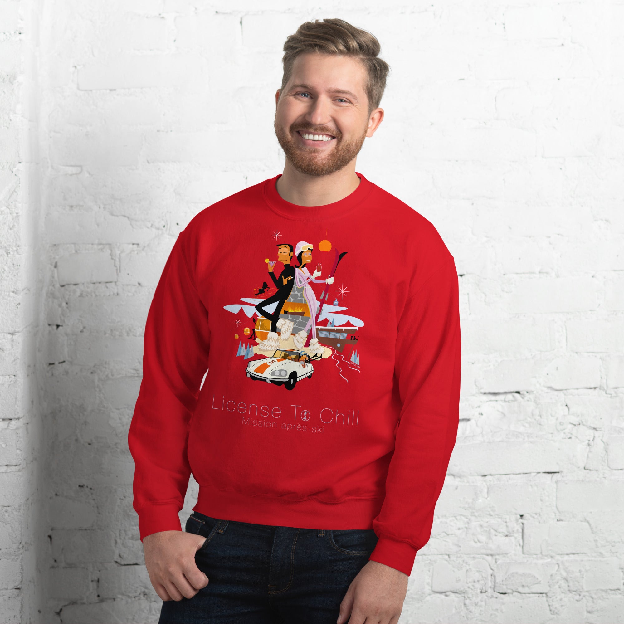 Unisex Sweatshirt License To Chill Mission Après-Ski on light colors