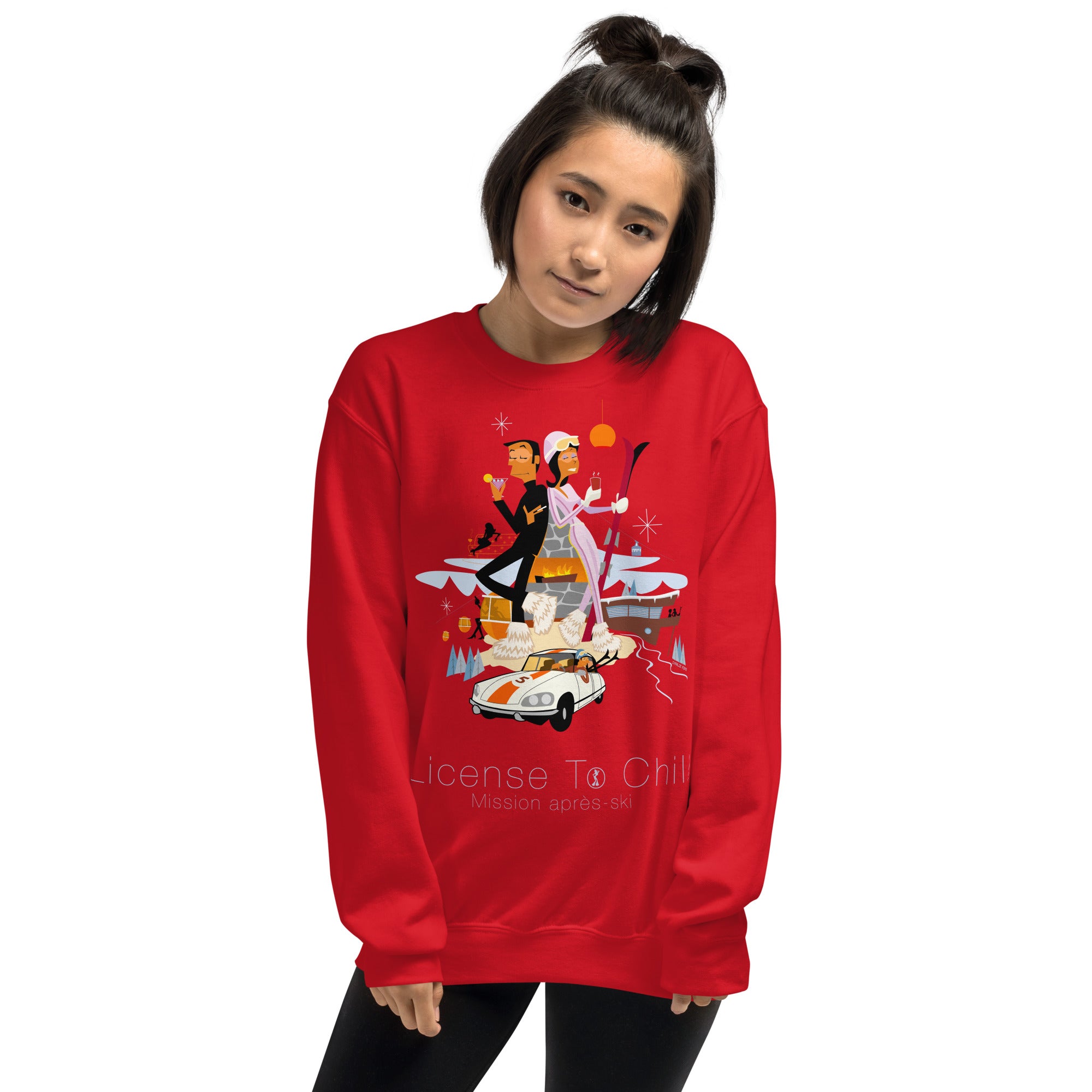 Unisex Sweatshirt License To Chill Mission Après-Ski on light colors