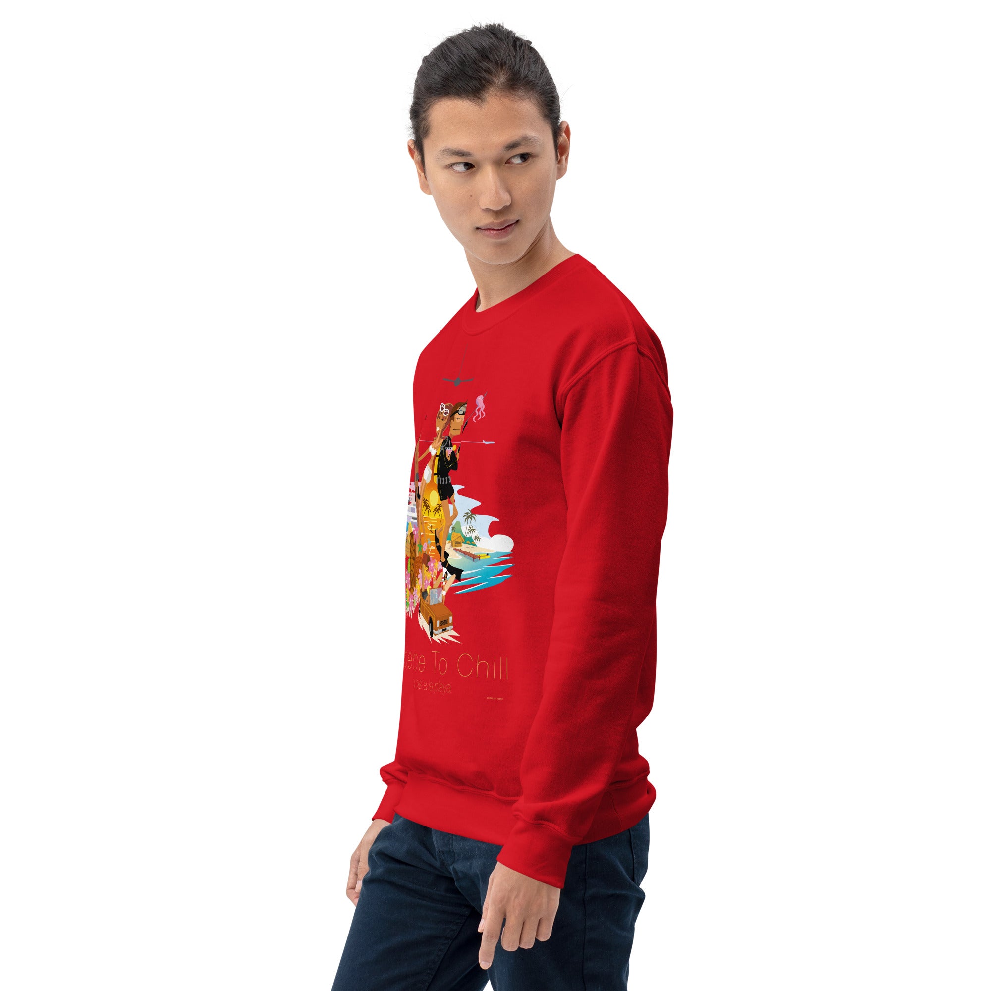 Sweat Unisexe à Col Rond License to Chill Vamos a la Playa sur couleurs claires