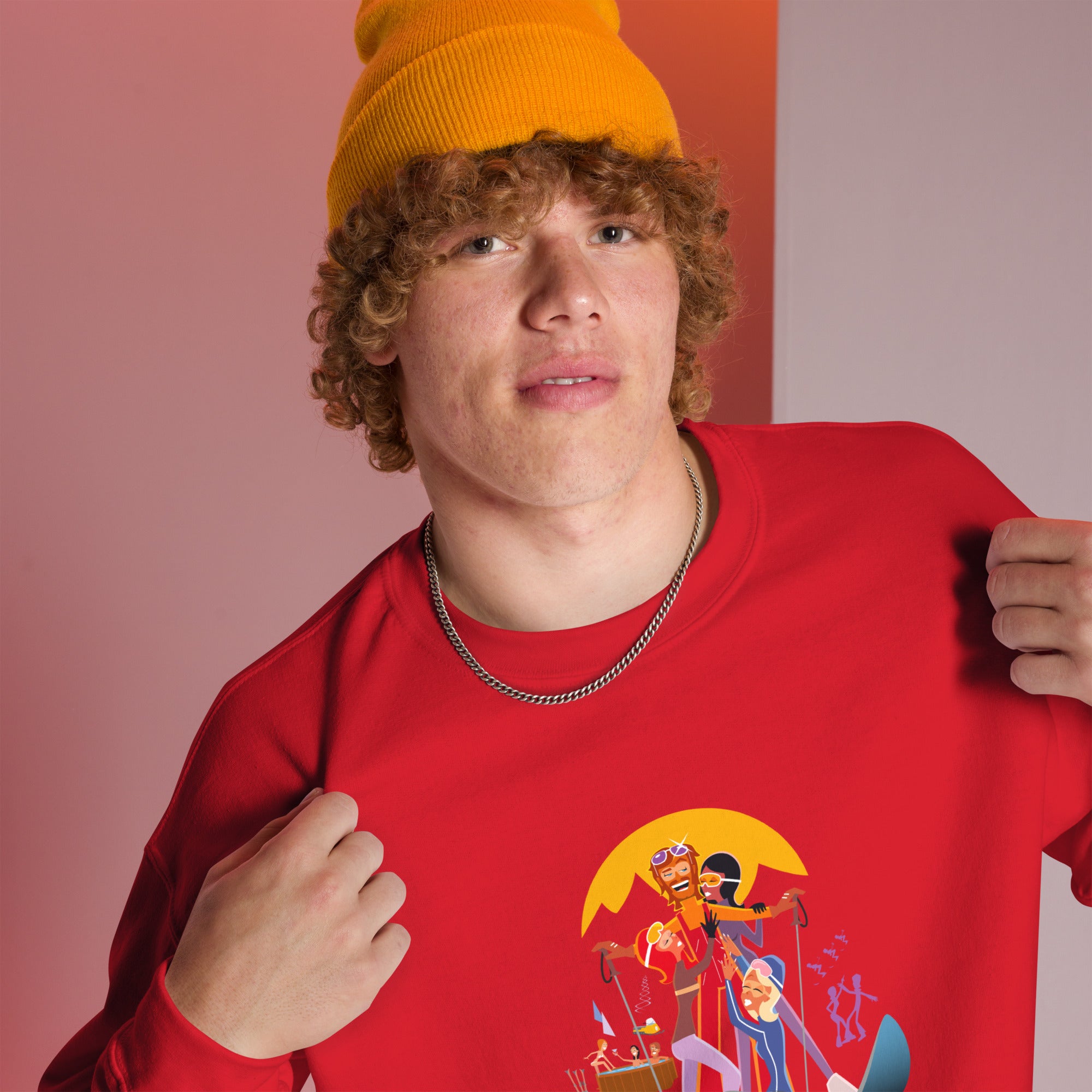 Sweat Unisexe à Col Rond Love Instructor First Lesson free sur couleurs claires