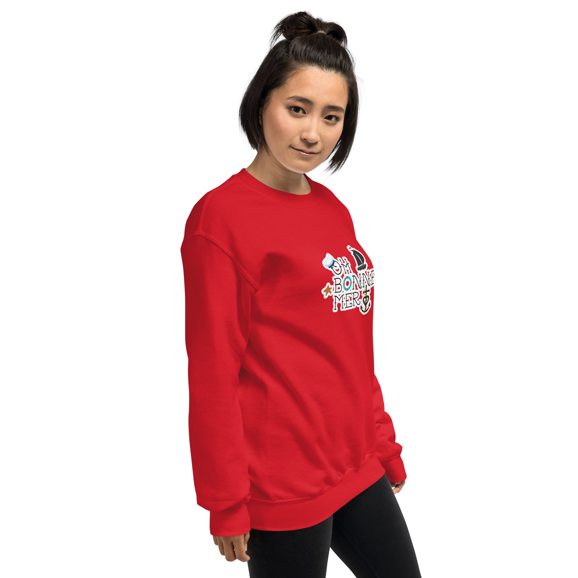 Sweat Unisexe à Col Rond Oh Bonne Mer 3 sur couleurs claires