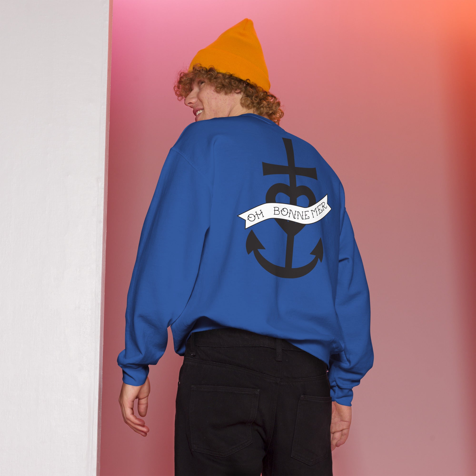 Sweat Unisexe à Col Rond Oh Bonne Mer 1 (face & dos)