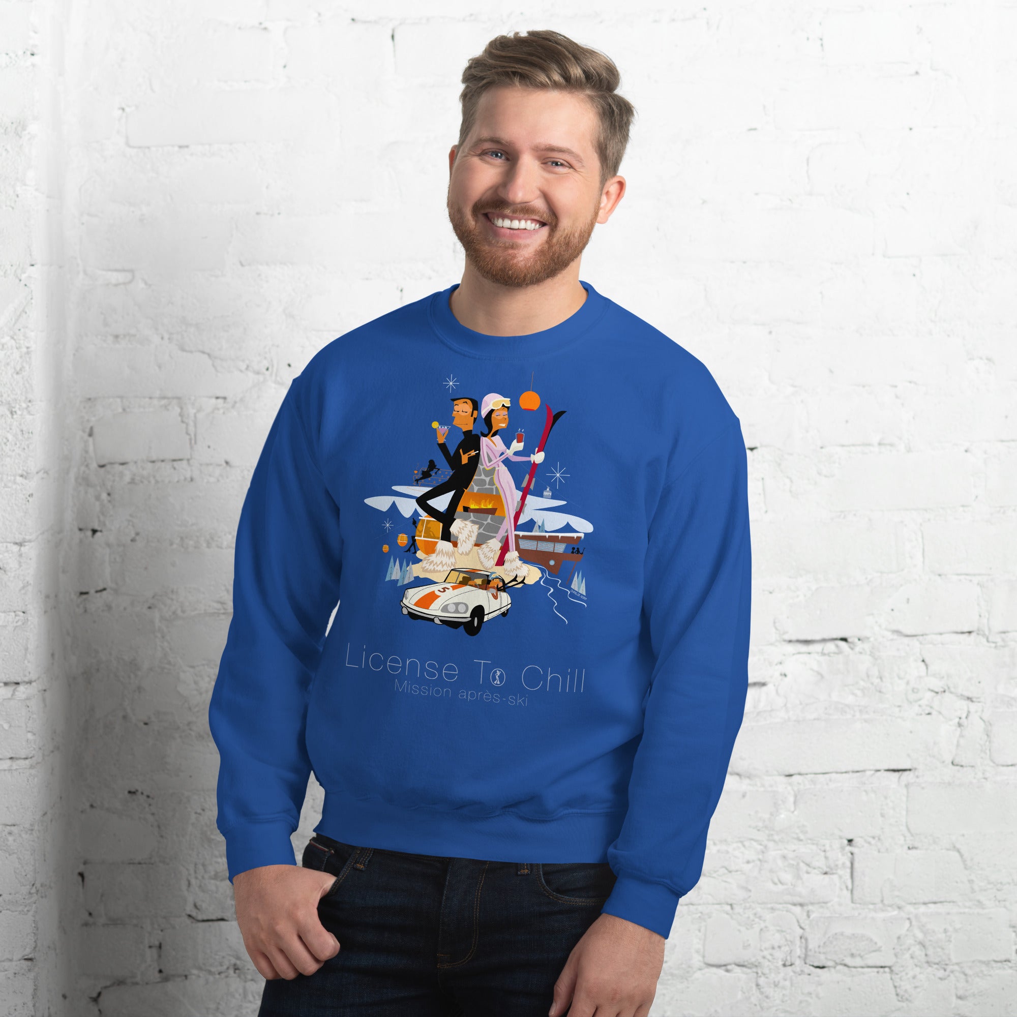 Unisex Sweatshirt License To Chill Mission Après-Ski on light colors