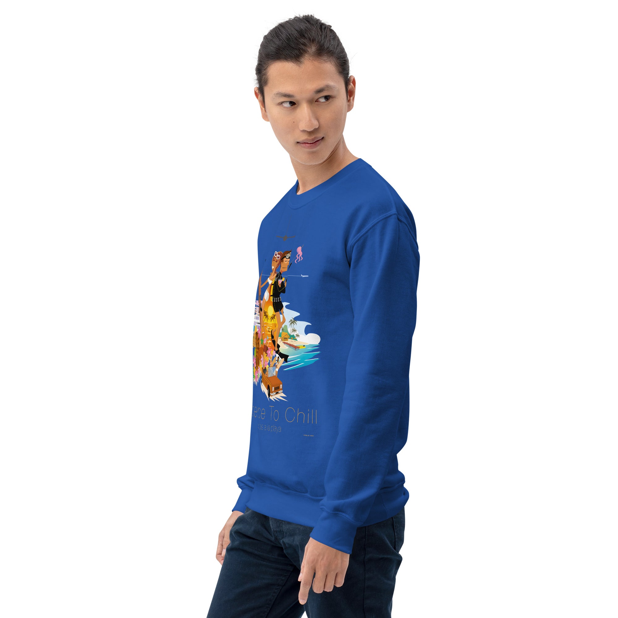 Sweat Unisexe à Col Rond License to Chill Vamos a la Playa sur couleurs claires