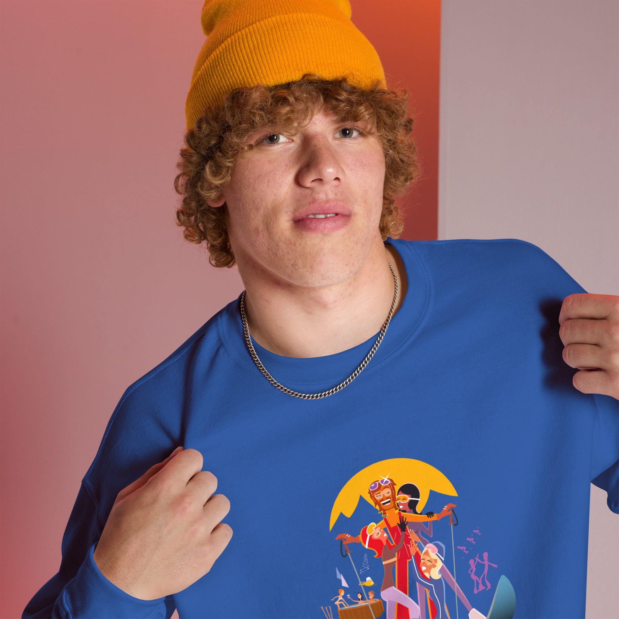 Sweat Unisexe à Col Rond Love Instructor First Lesson free sur couleurs claires