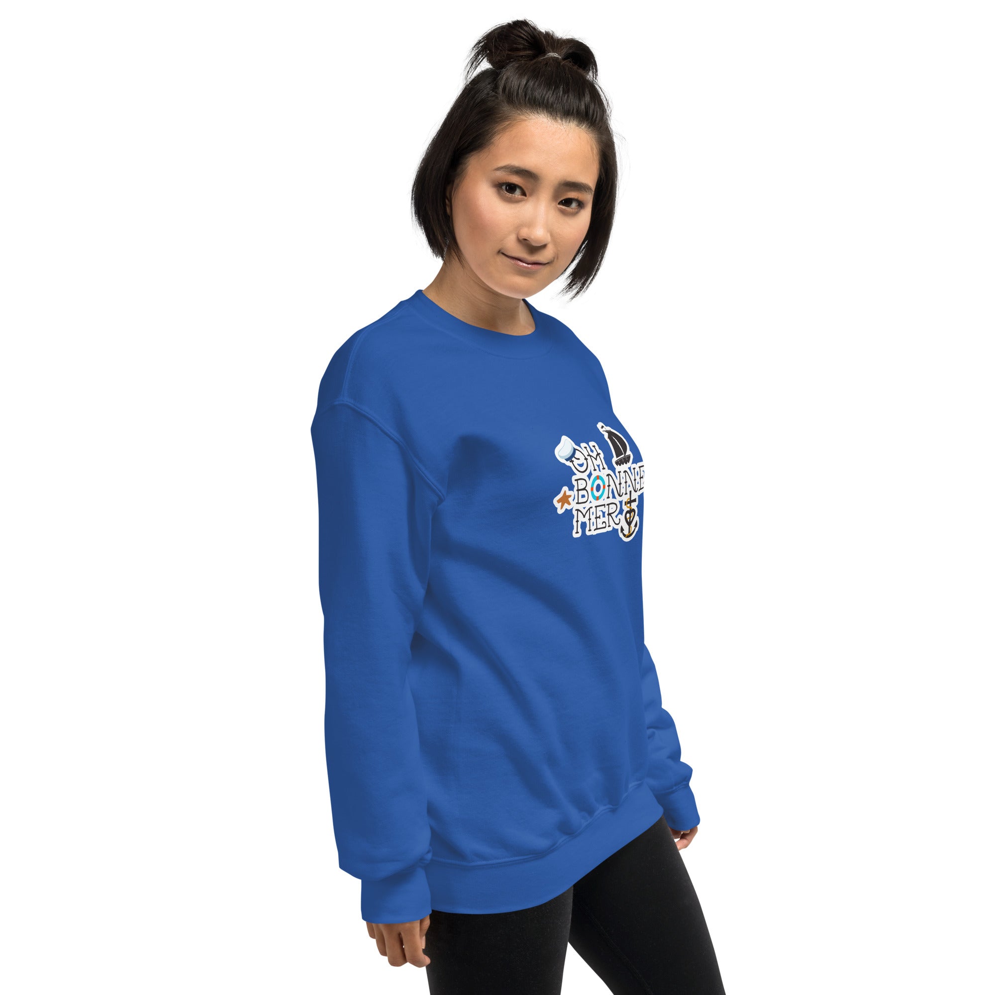 Sweat Unisexe à Col Rond Oh Bonne Mer 3 sur couleurs claires