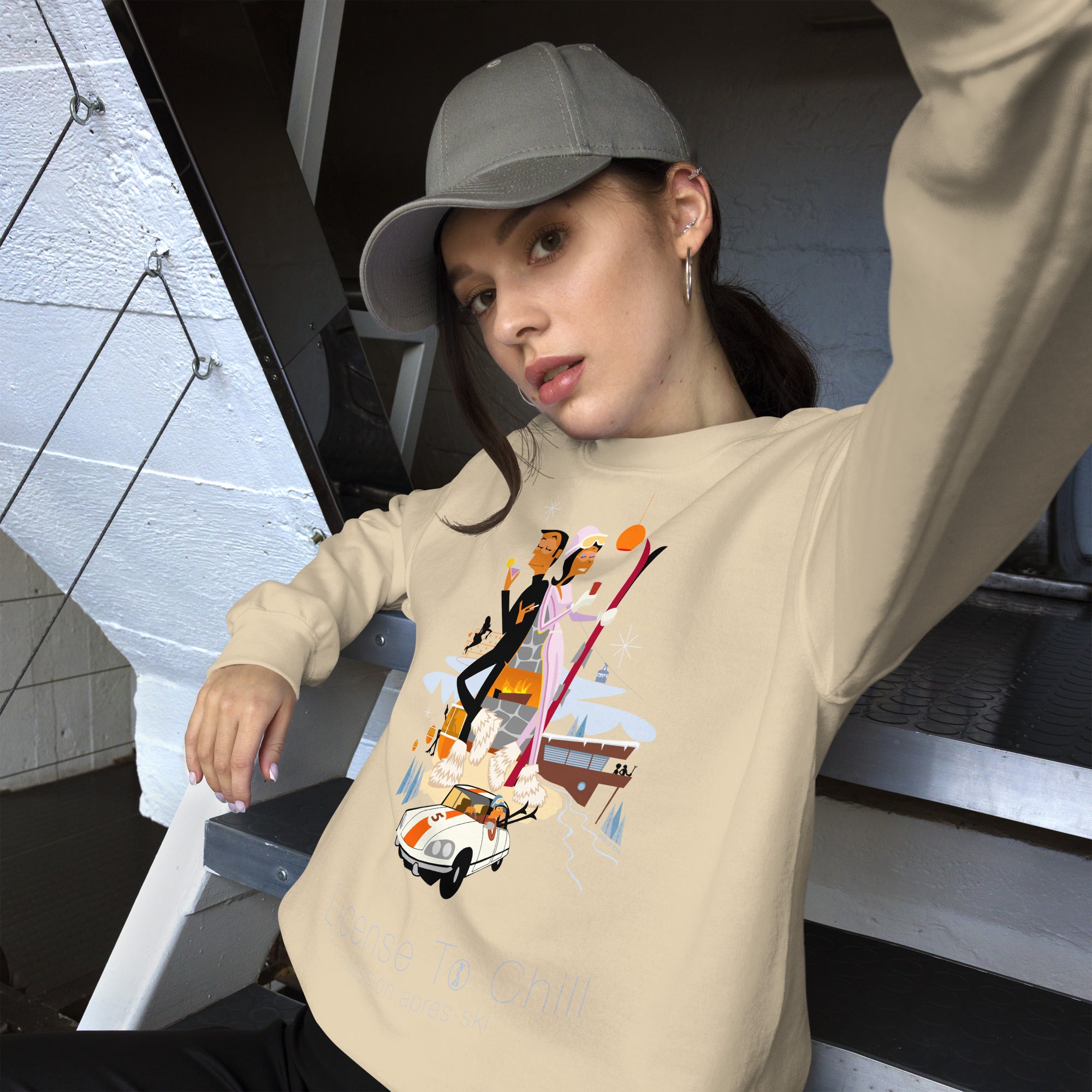 Unisex Sweatshirt License To Chill Mission Après-Ski on light colors