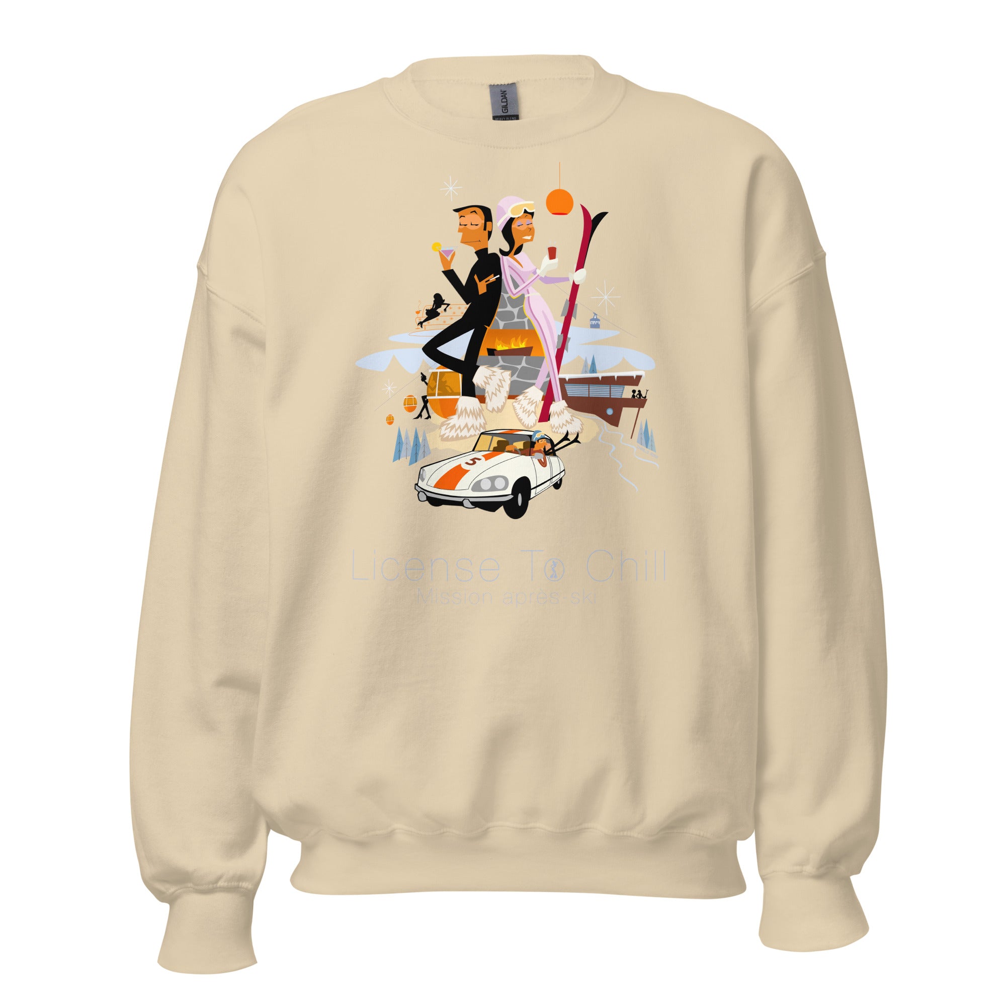 Unisex Sweatshirt License To Chill Mission Après-Ski on light colors