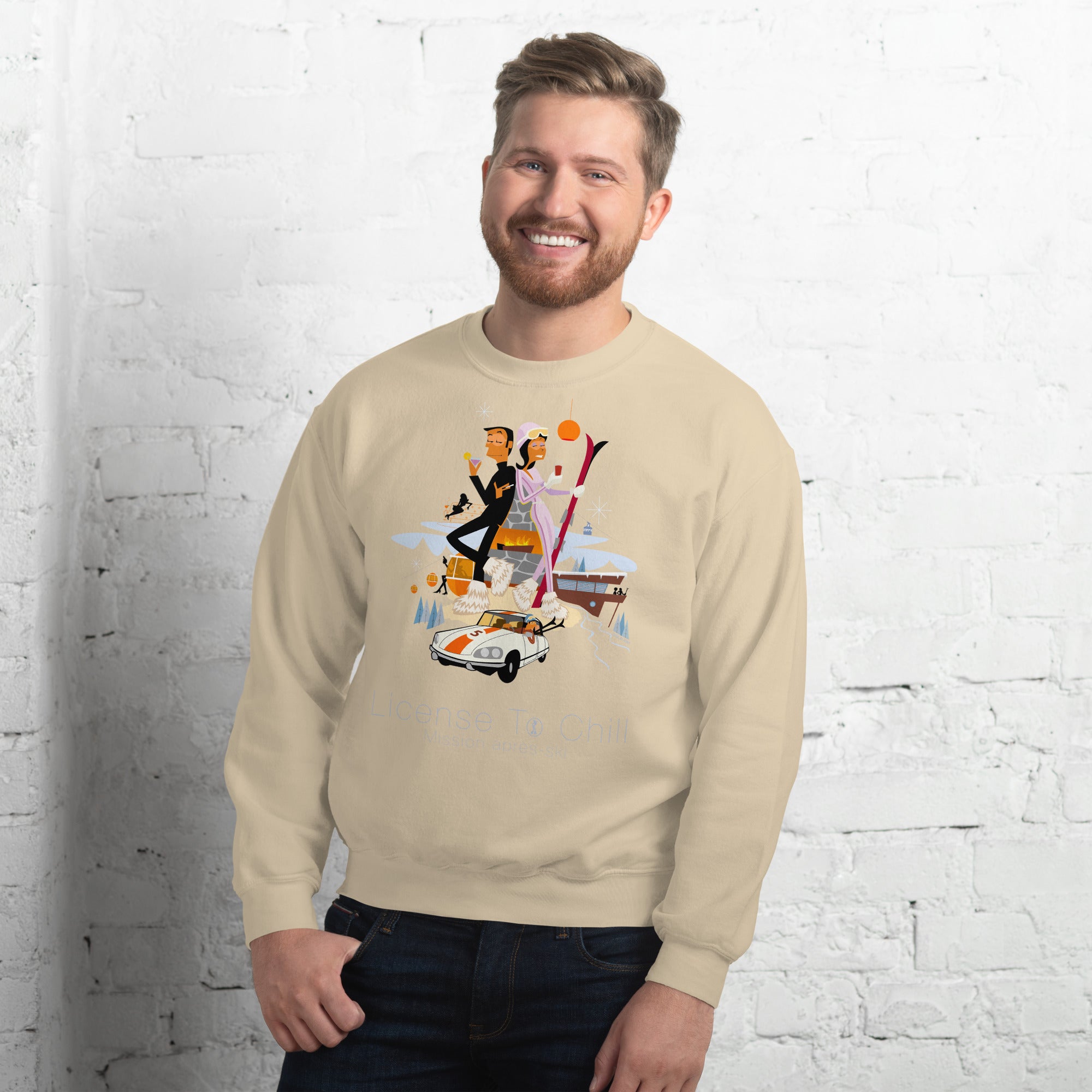 Unisex Sweatshirt License To Chill Mission Après-Ski on light colors