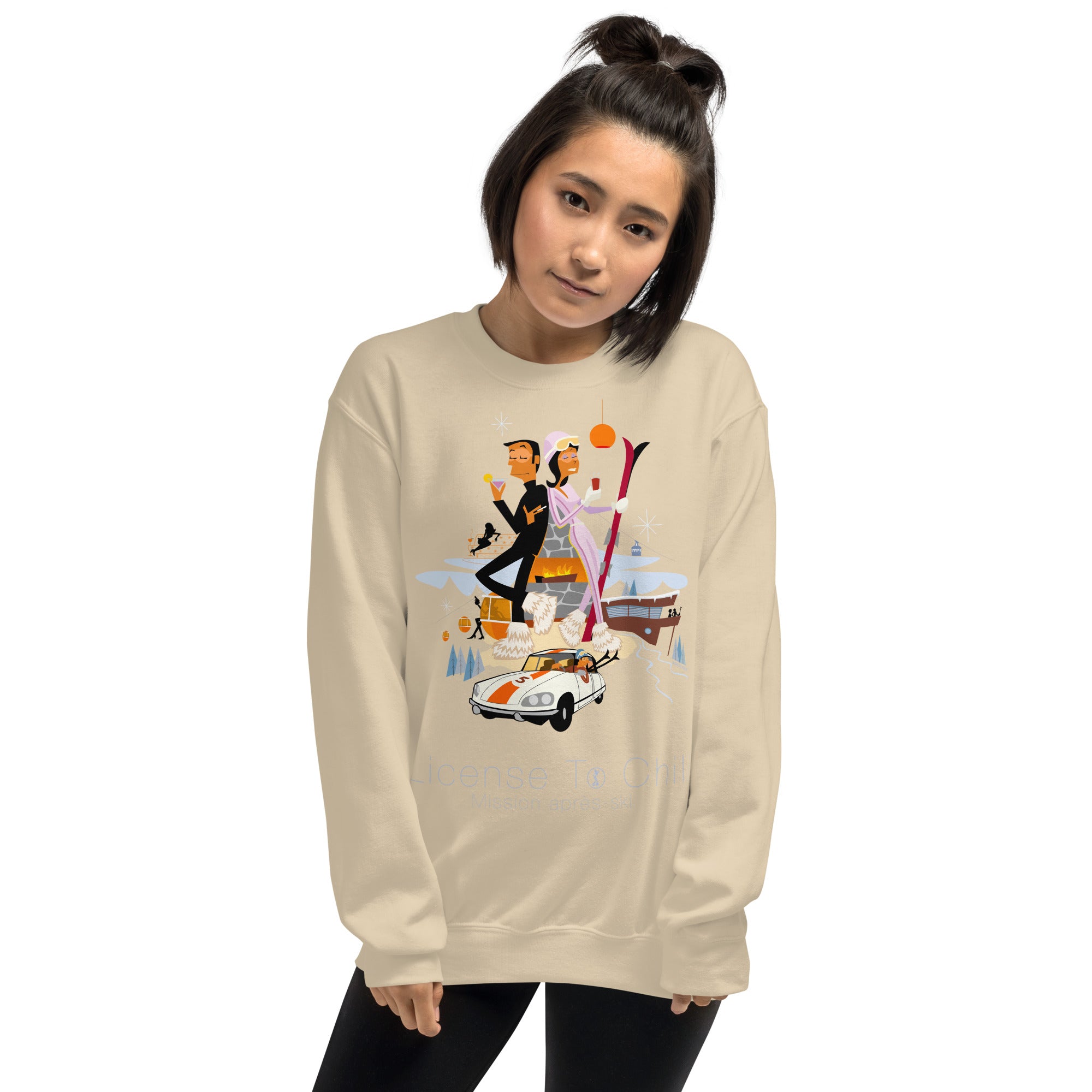 Unisex Sweatshirt License To Chill Mission Après-Ski on light colors