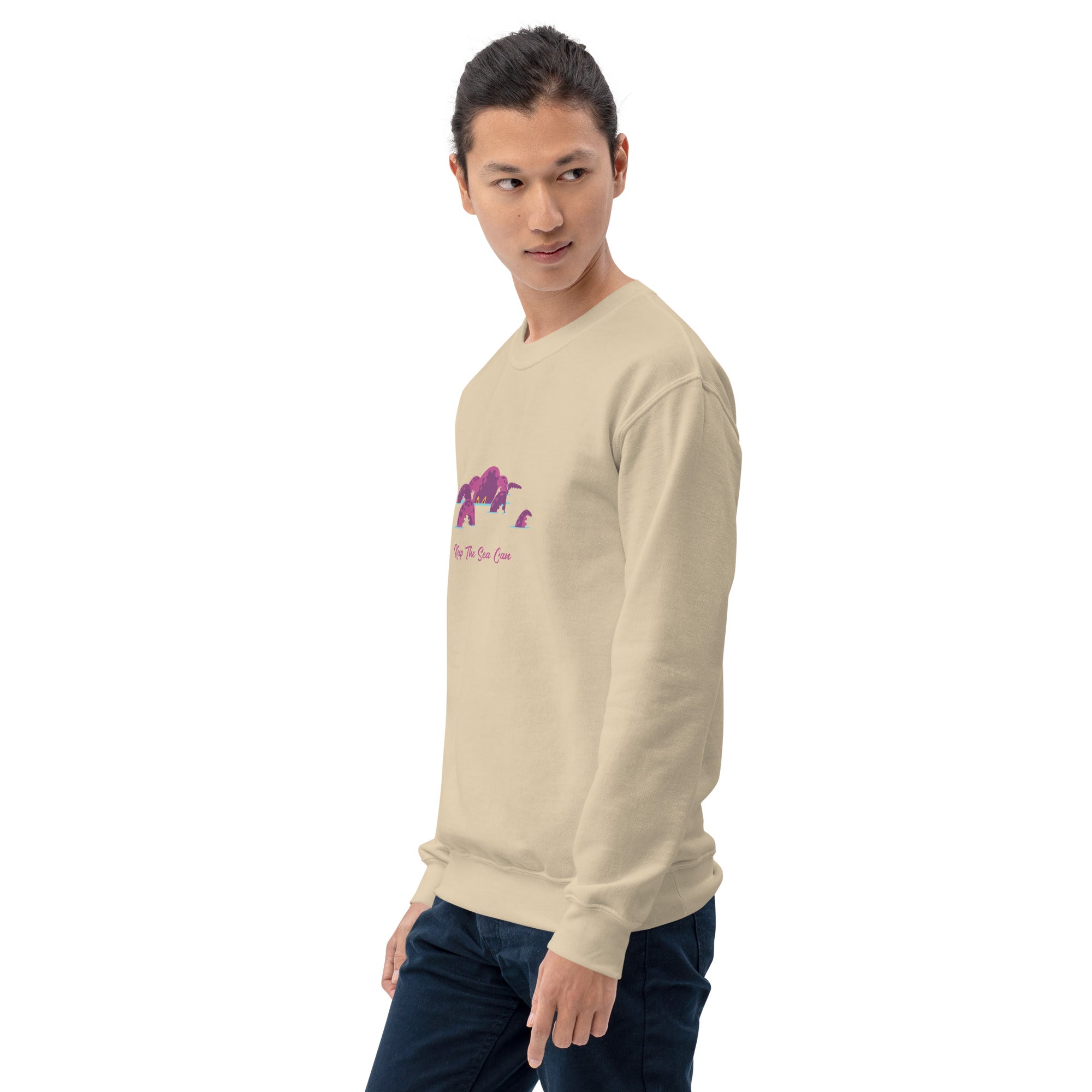 Sweat Unisexe à Col Rond Octopus Purple sur couleurs claires