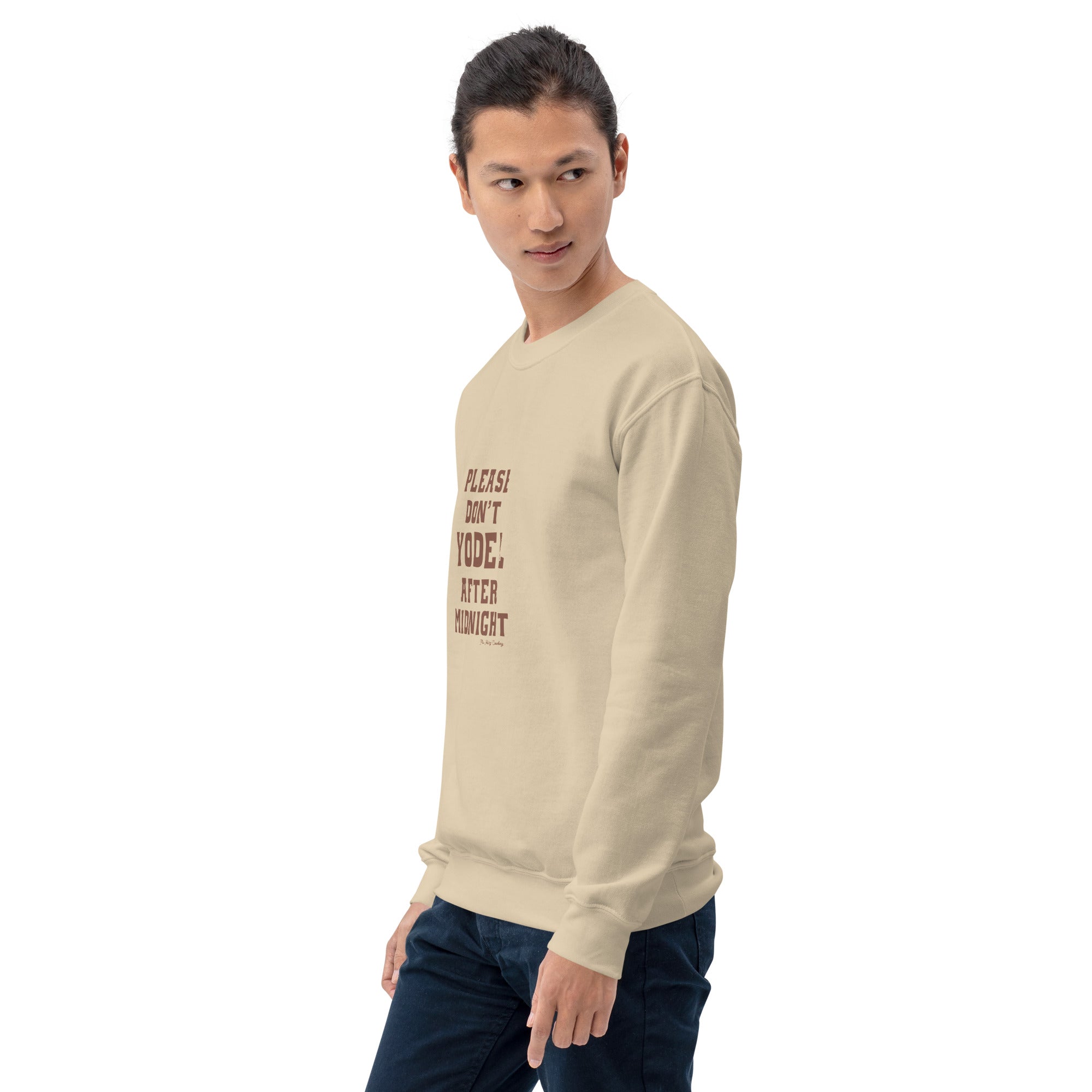 Unisex Sweatshirt Don't Yodel After Midnight dark text (front & back)